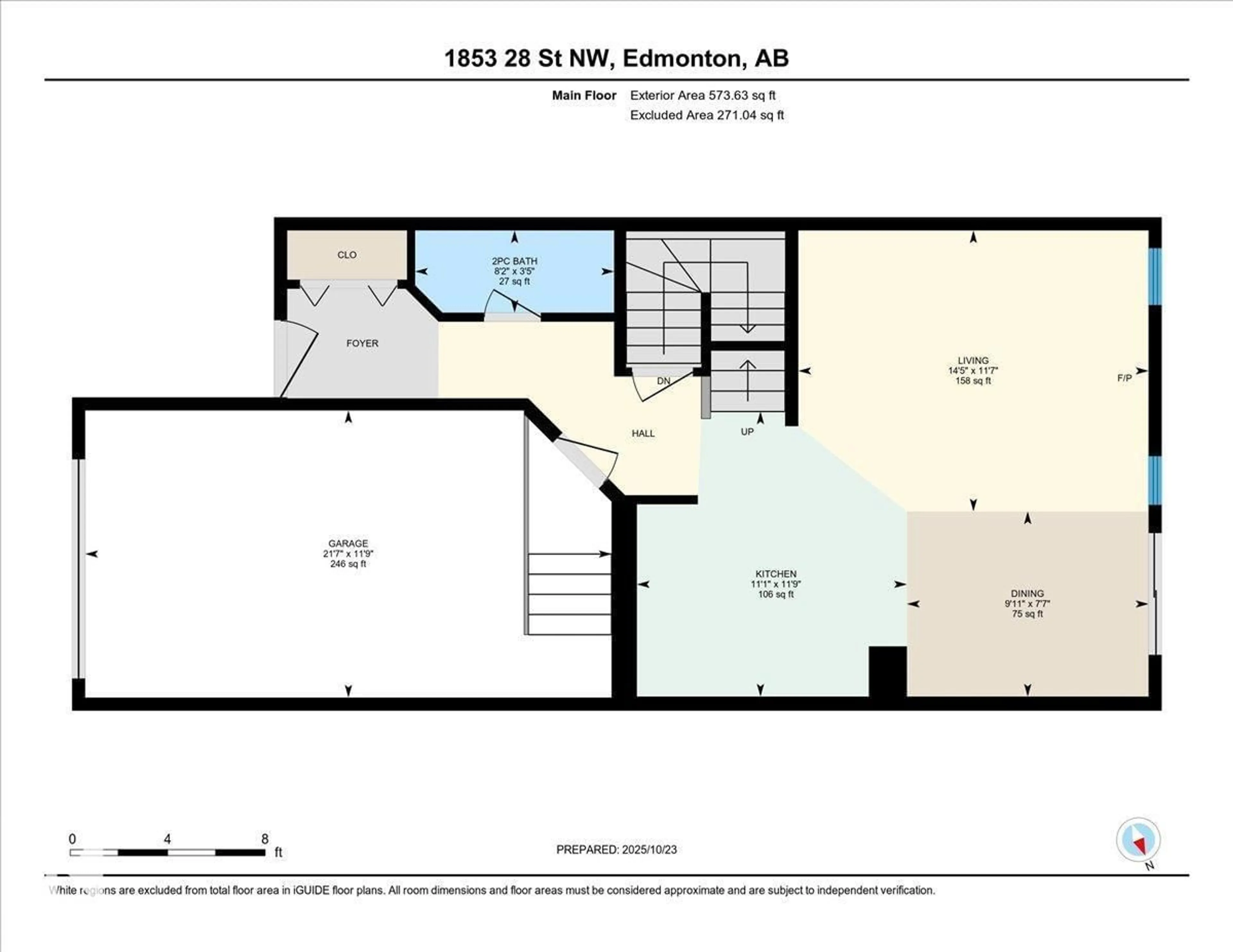 Floor plan for 1853 28 ST, Edmonton Alberta T6T0N5