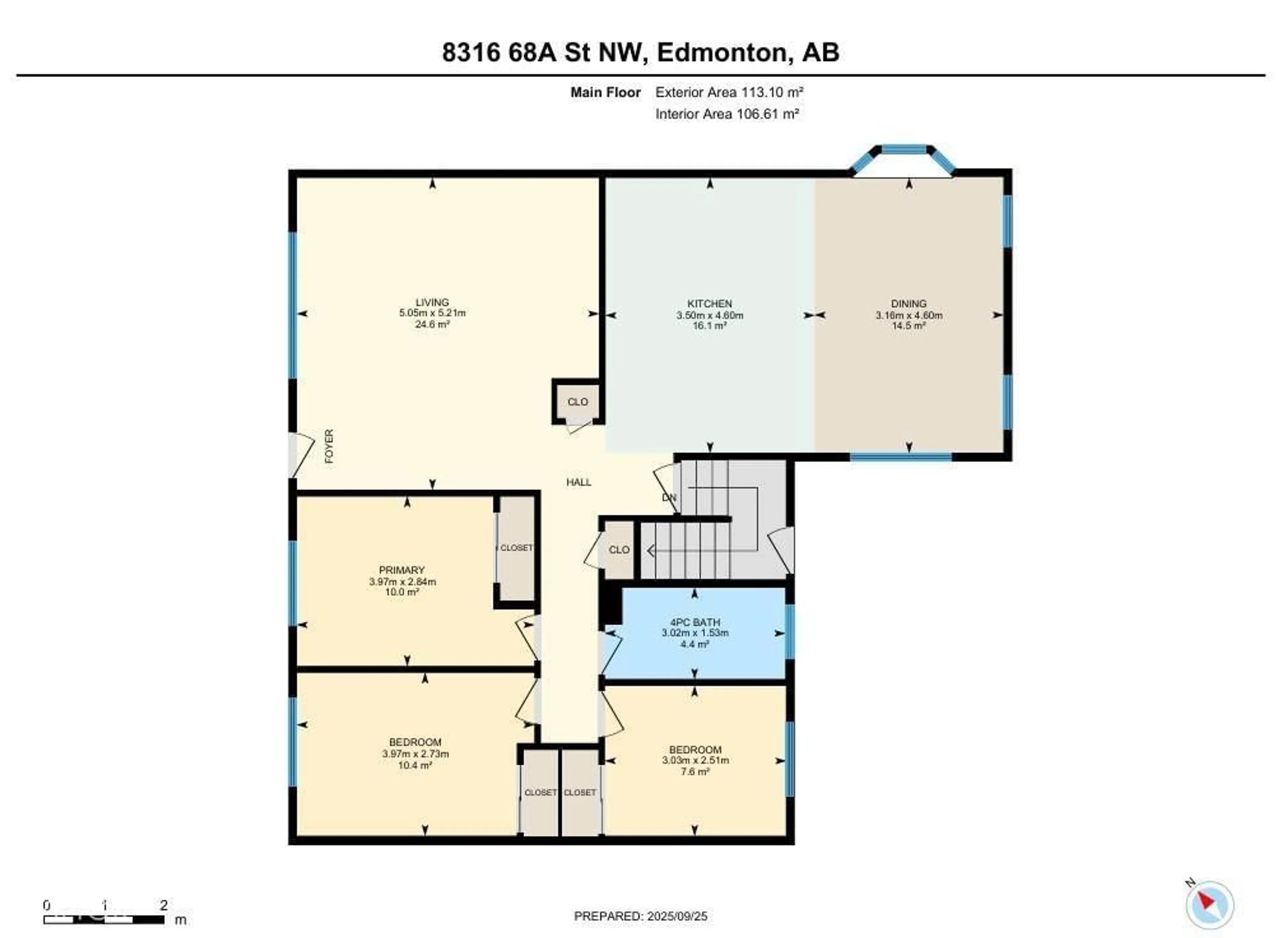 Floor plan for NW - 8316 68A ST, Edmonton Alberta T6B1T3