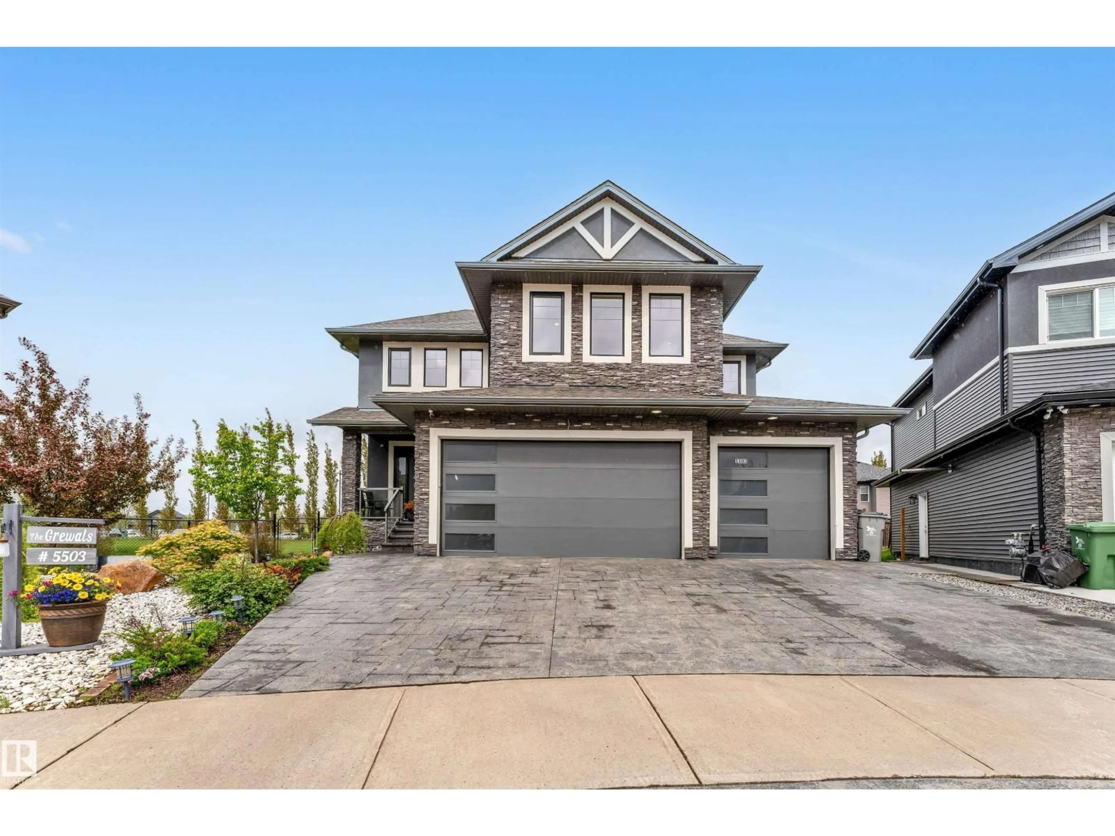 Home with vinyl exterior material, street for 5503 POIRIER WY, Beaumont Alberta T4X2B4