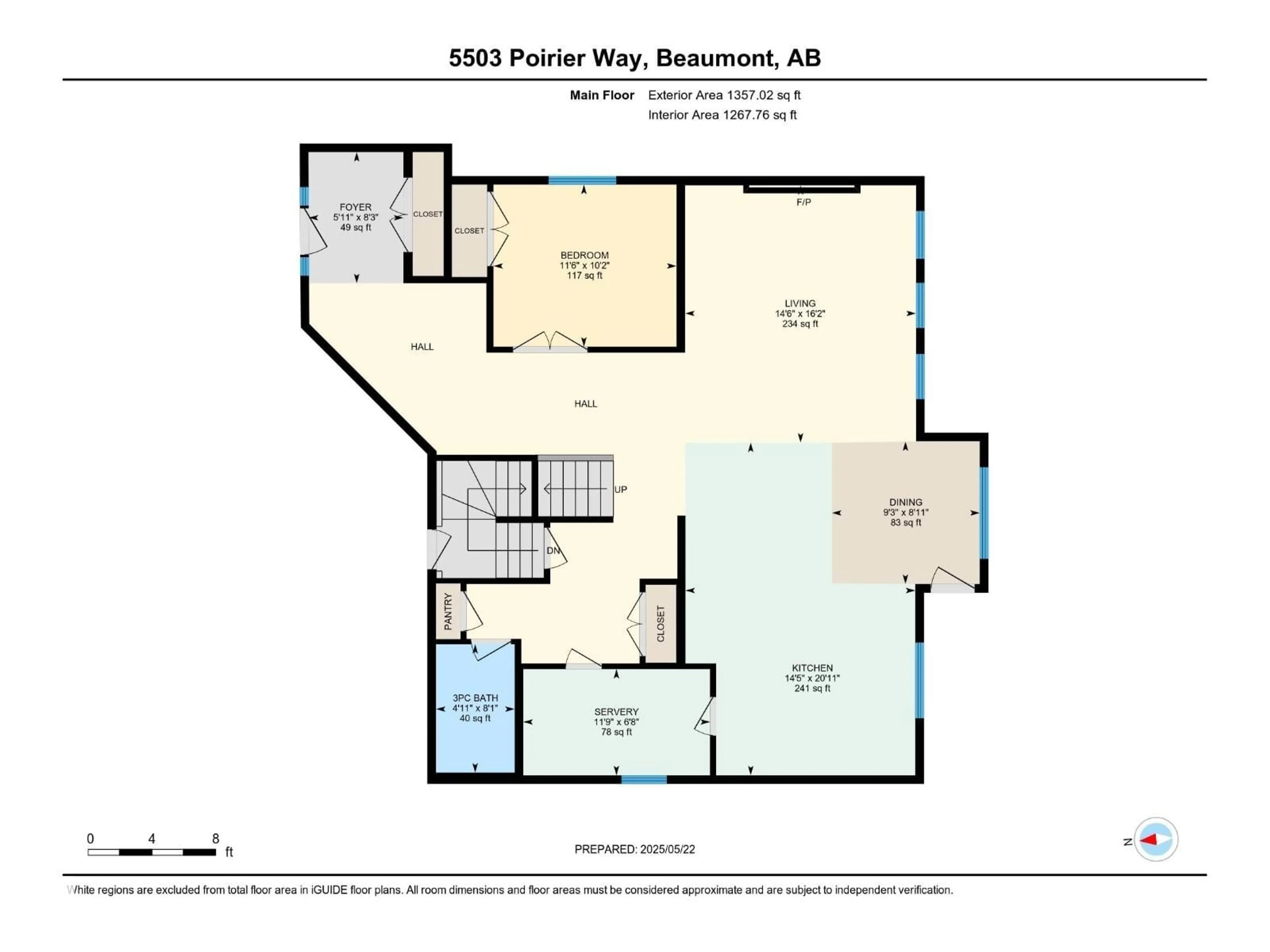 Floor plan for 5503 POIRIER WY, Beaumont Alberta T4X2B4