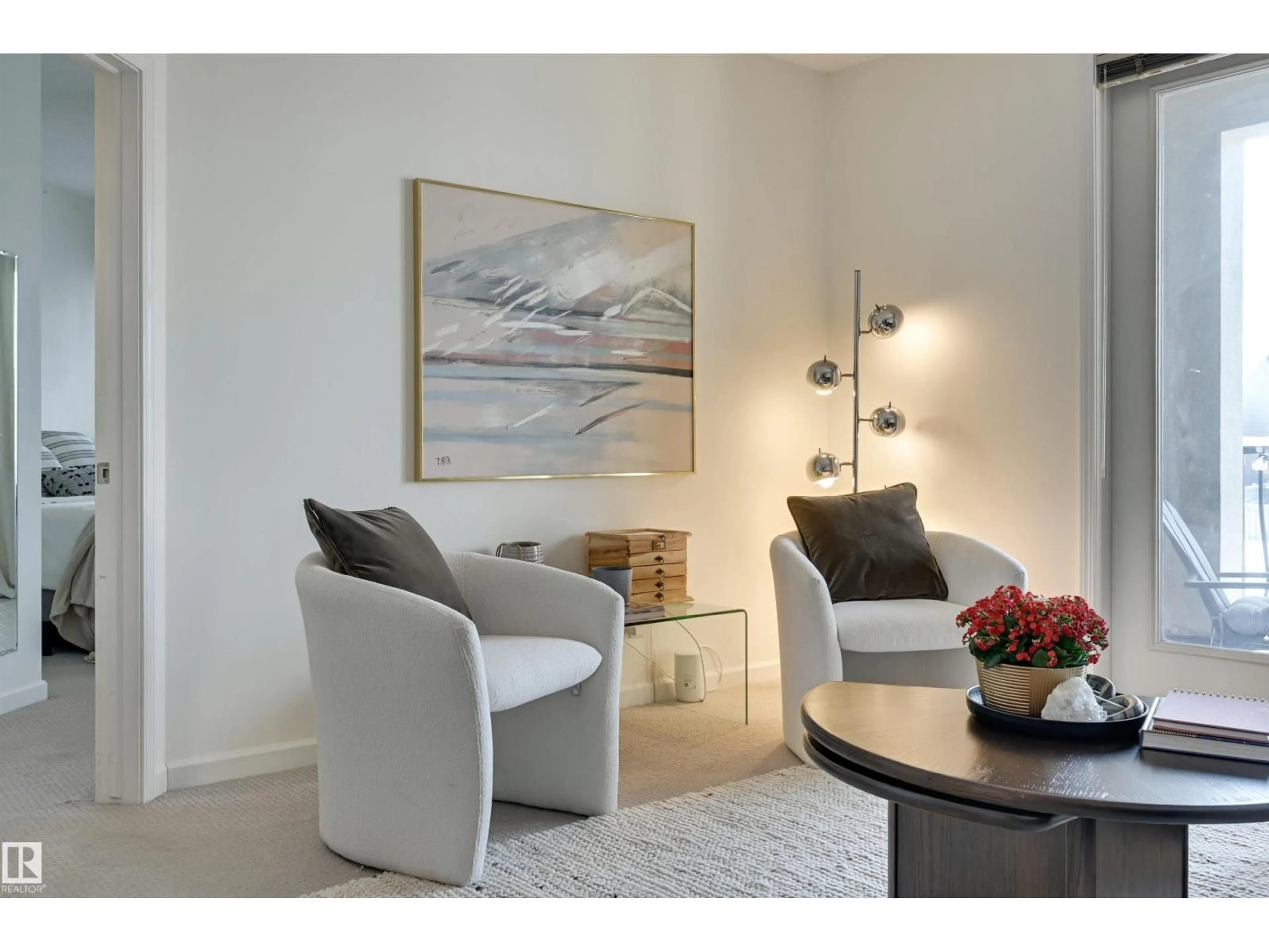 Living room with furniture, unknown for 6083 - 221 MAYNARD WY, Edmonton Alberta T6R0S5