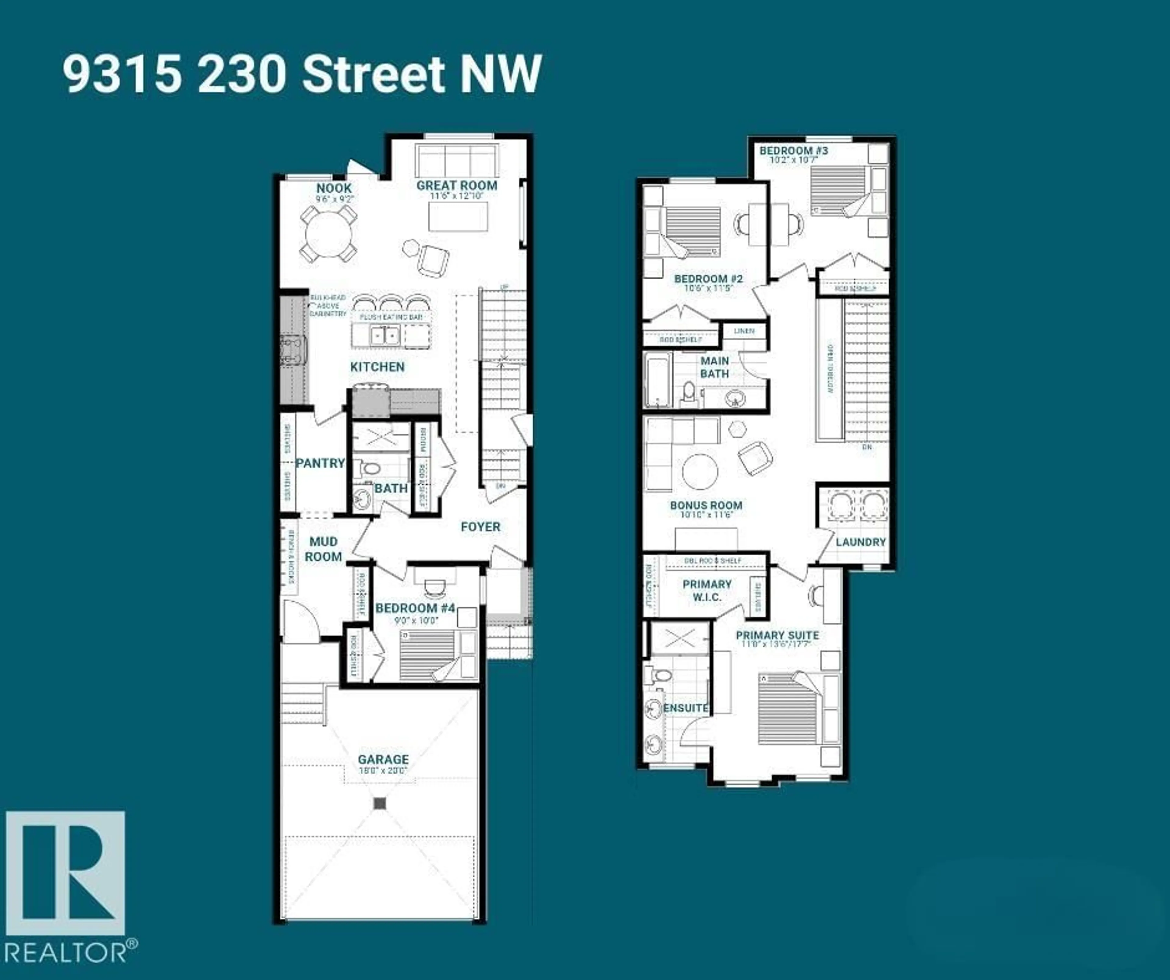 Floor plan for 9315 230 ST, Edmonton Alberta T5T4W8