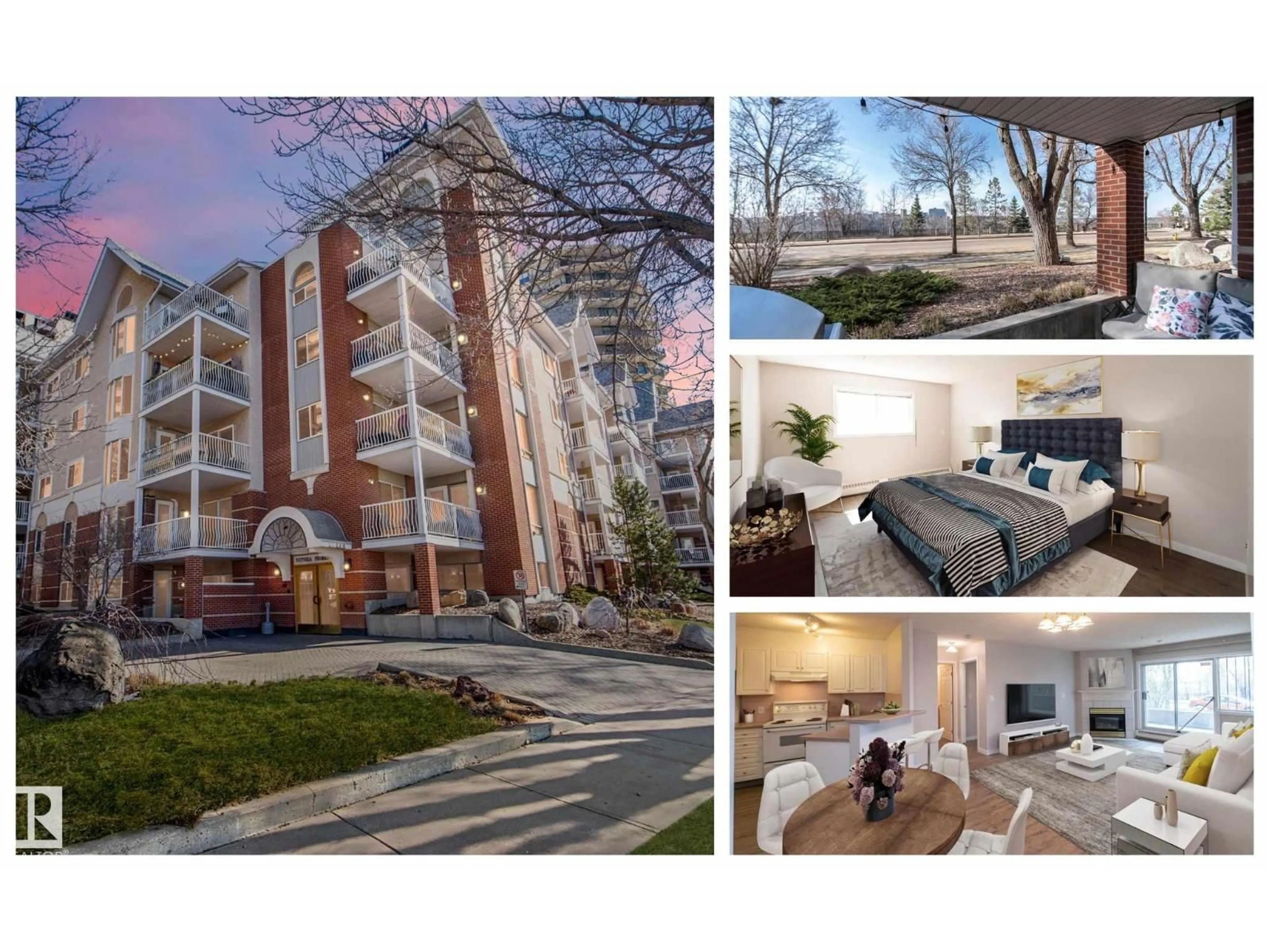 A pic from outside/outdoor area/front of a property/back of a property/a pic from drone, unknown for #112 - 11716 100 AV, Edmonton Alberta T5K2G3