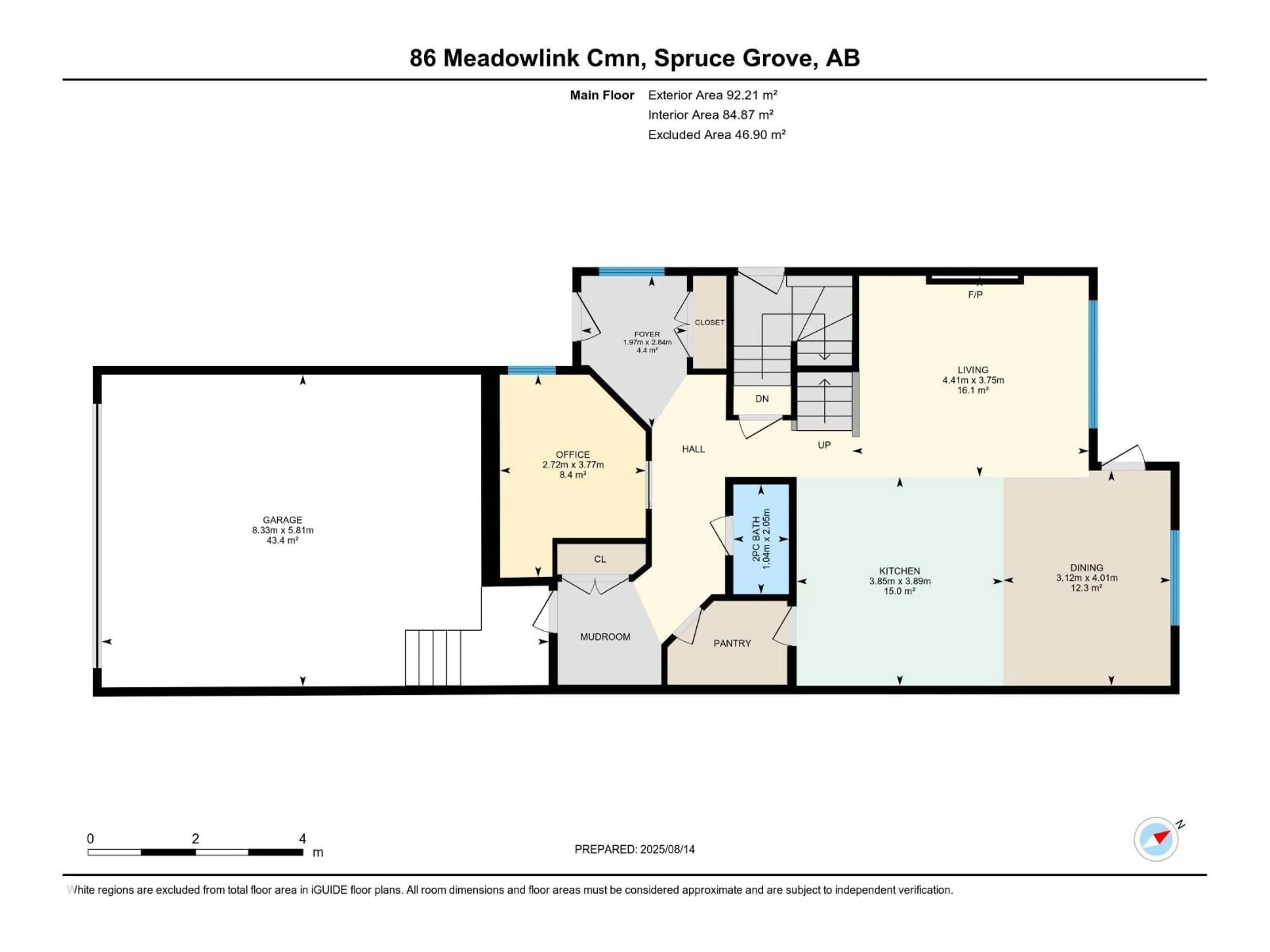 Floor plan for 86 MEADOWLINK CM, Spruce Grove Alberta T7X2X3