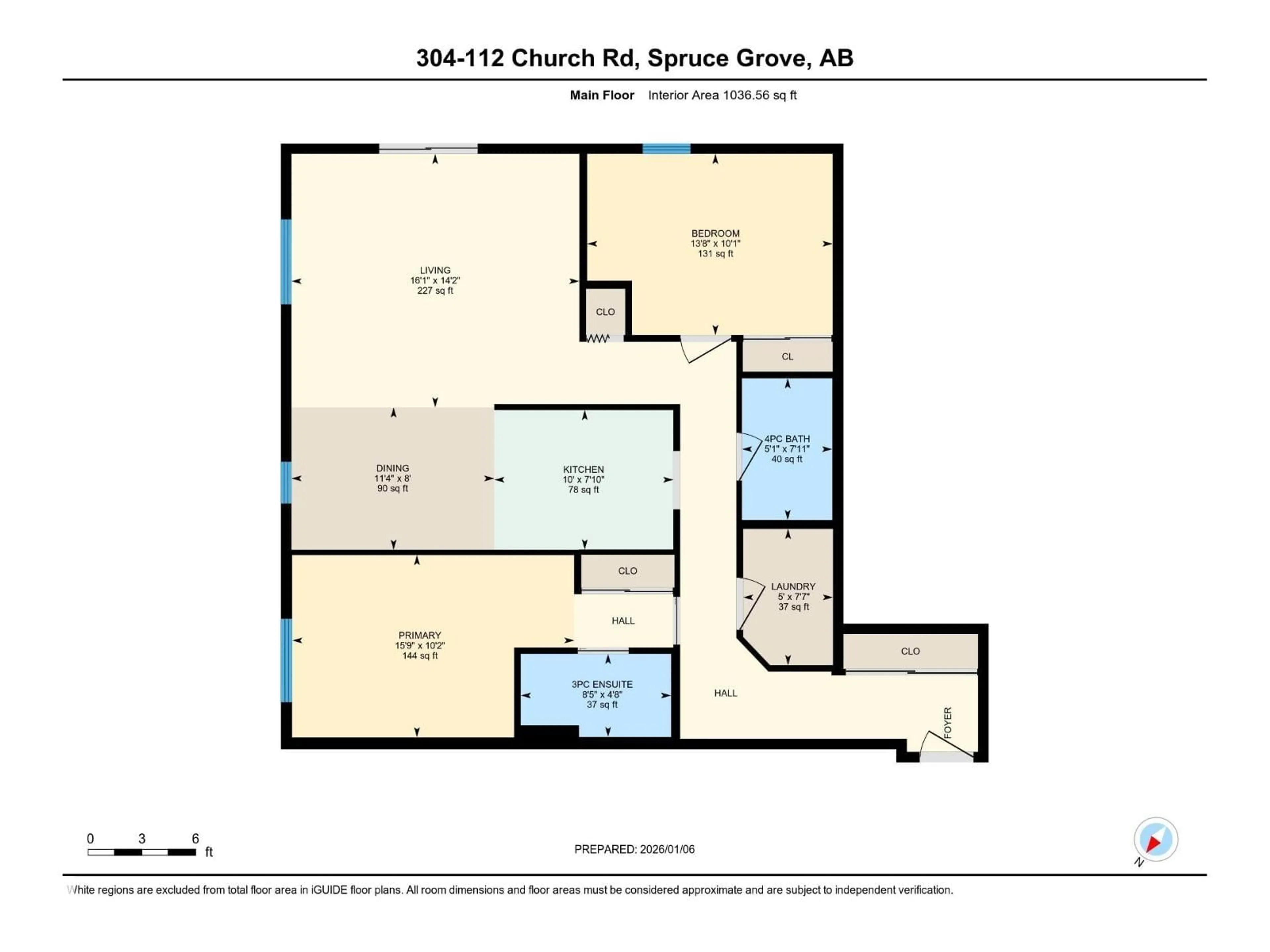 Floor plan for #304 - 112 CHURCH RD, Spruce Grove Alberta T7X3X1