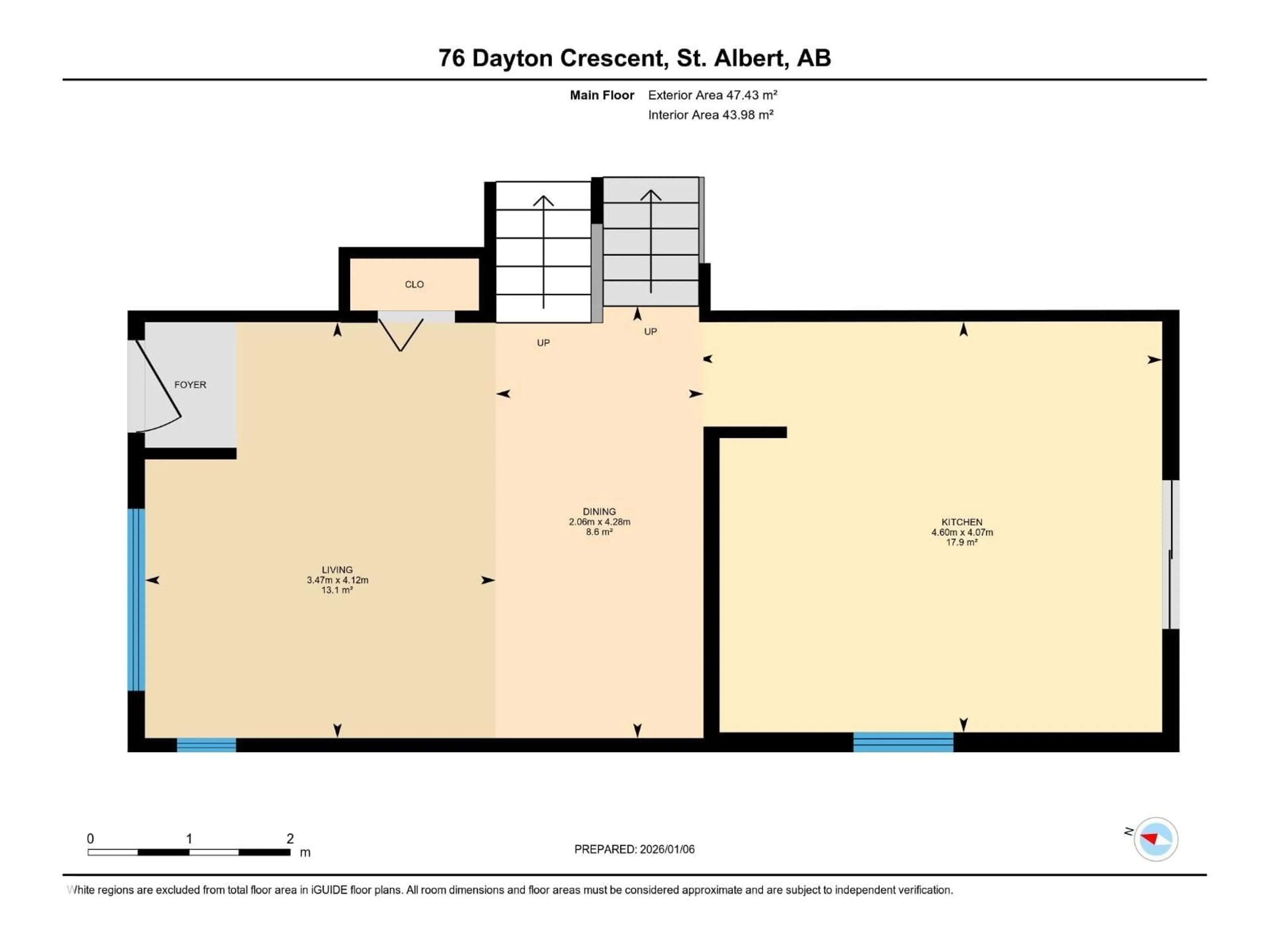 Floor plan for 76 DAYTON CR, St. Albert Alberta T8N4Y1