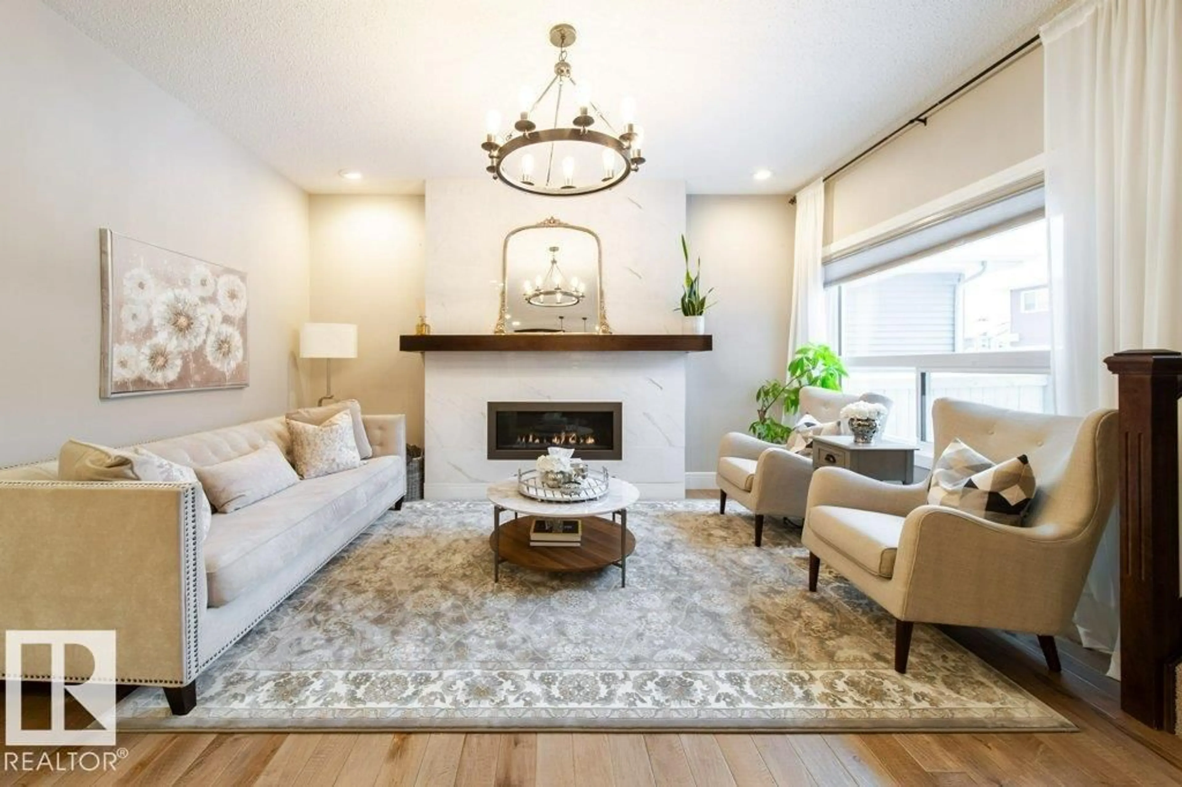 Living room with furniture, unknown for 4374 CRABAPPLE CR, Edmonton Alberta T6X0X9