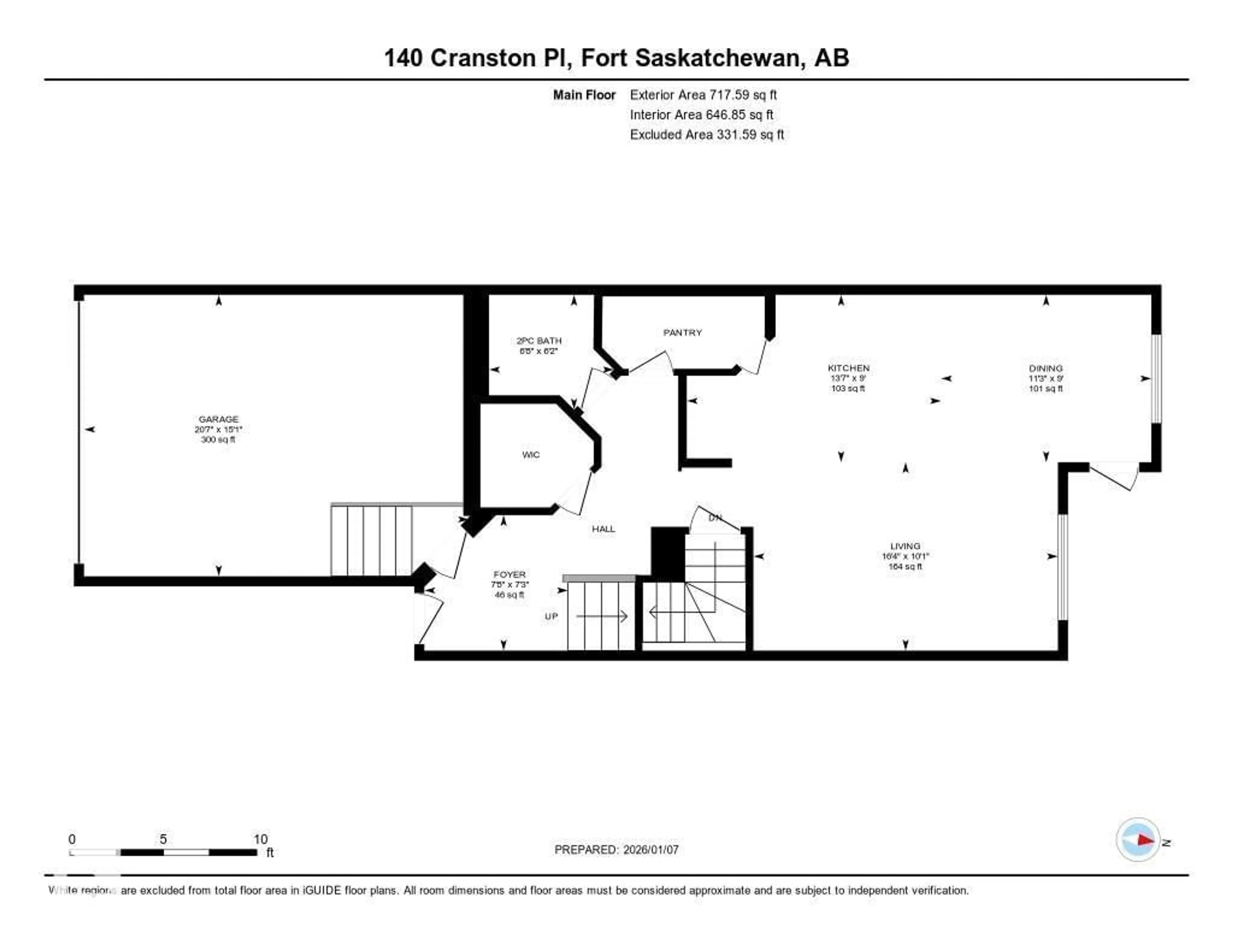 Floor plan for 140 CRANSTON PL, Fort Saskatchewan Alberta T8L0K8