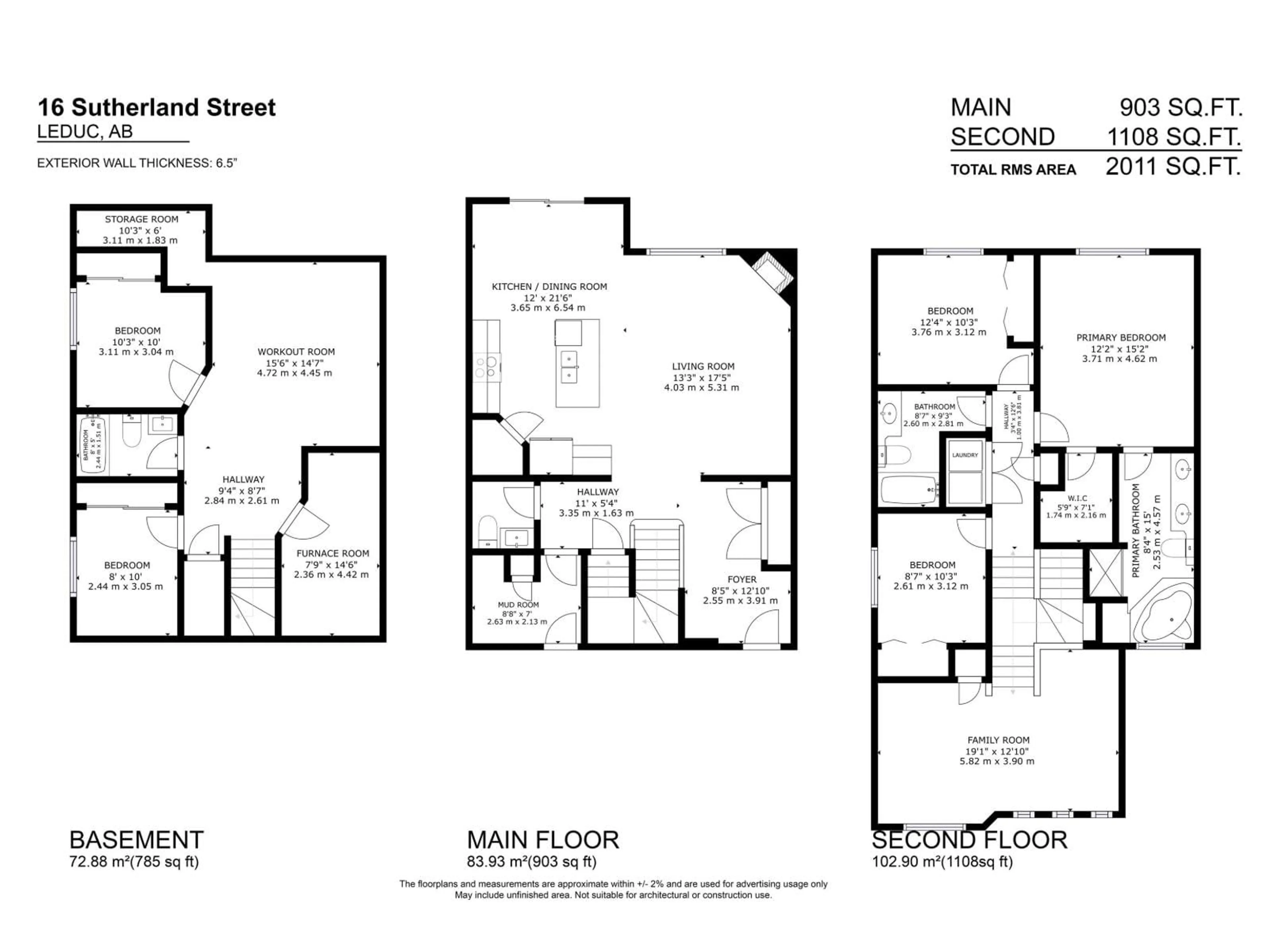 Floor plan for 16 SUTHERLAND ST, Leduc Alberta T9E0W7