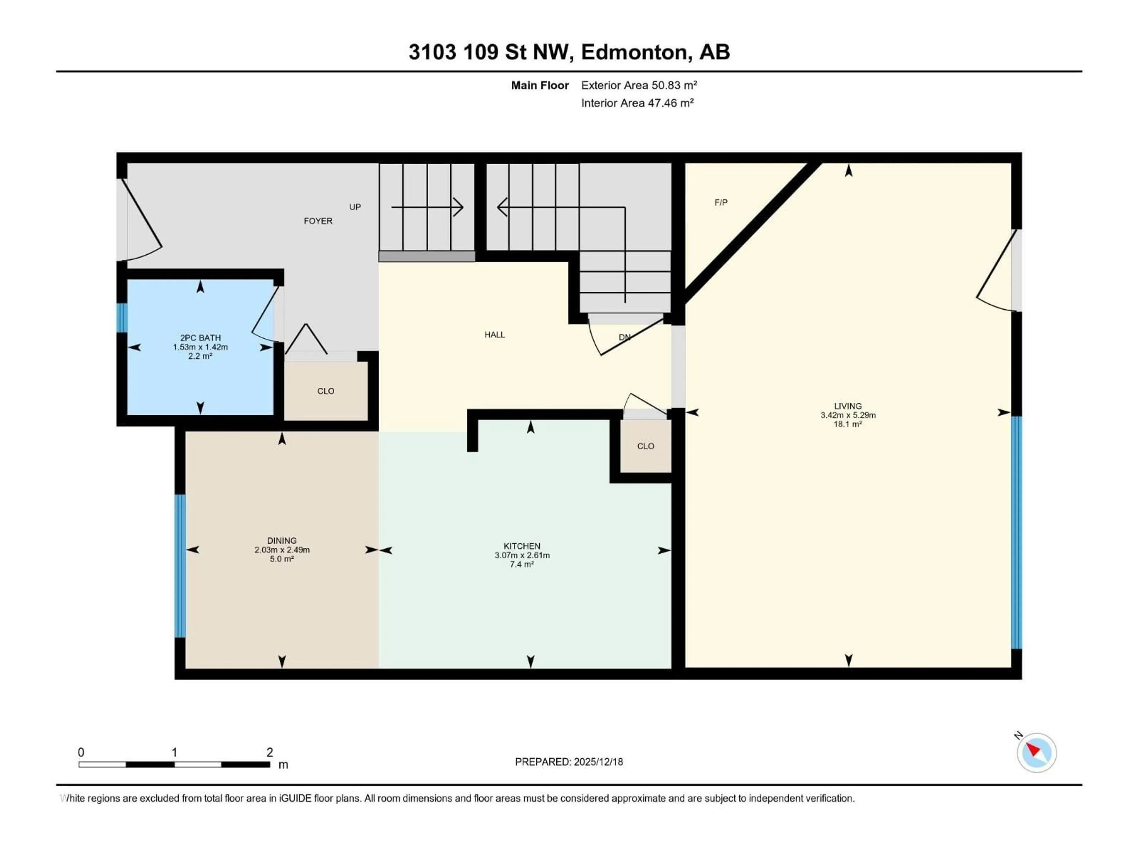 Floor plan for 3103 109 ST, Edmonton Alberta T6S4N6