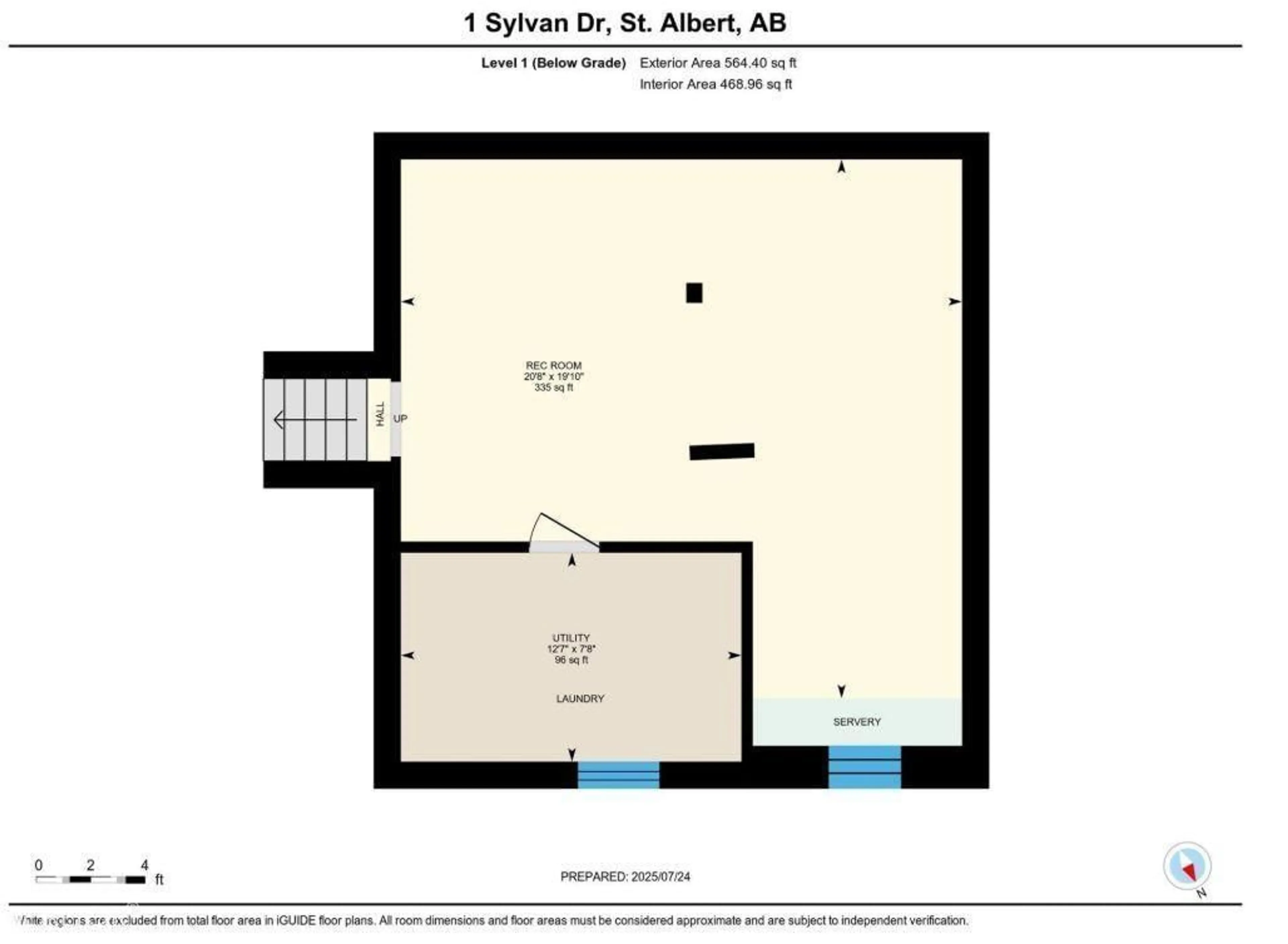 Floor plan for 1 SYLVAN DR, St. Albert Alberta T8N0G7