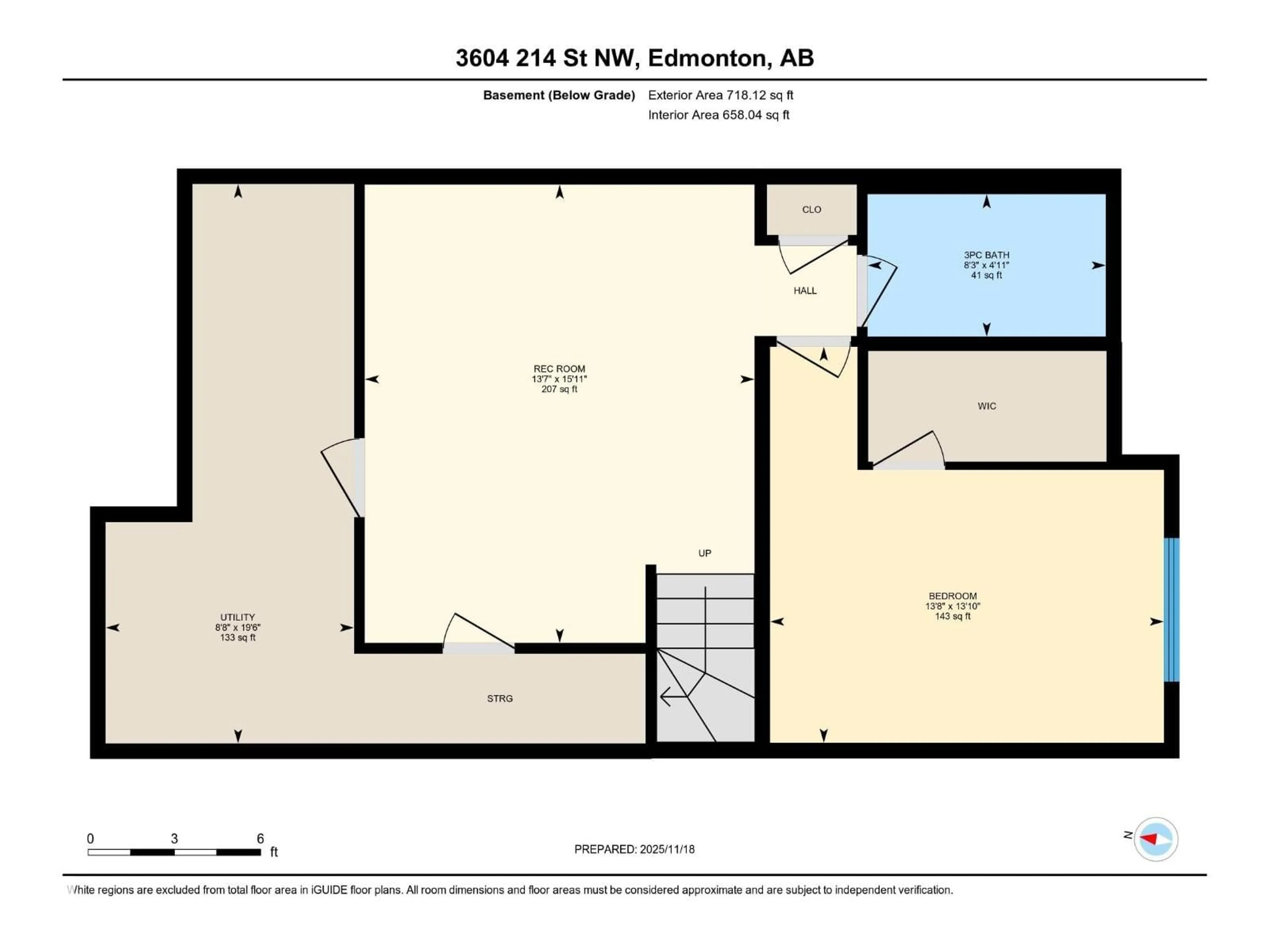 Floor plan for NW - 3604 214 ST, Edmonton Alberta T6M1S3