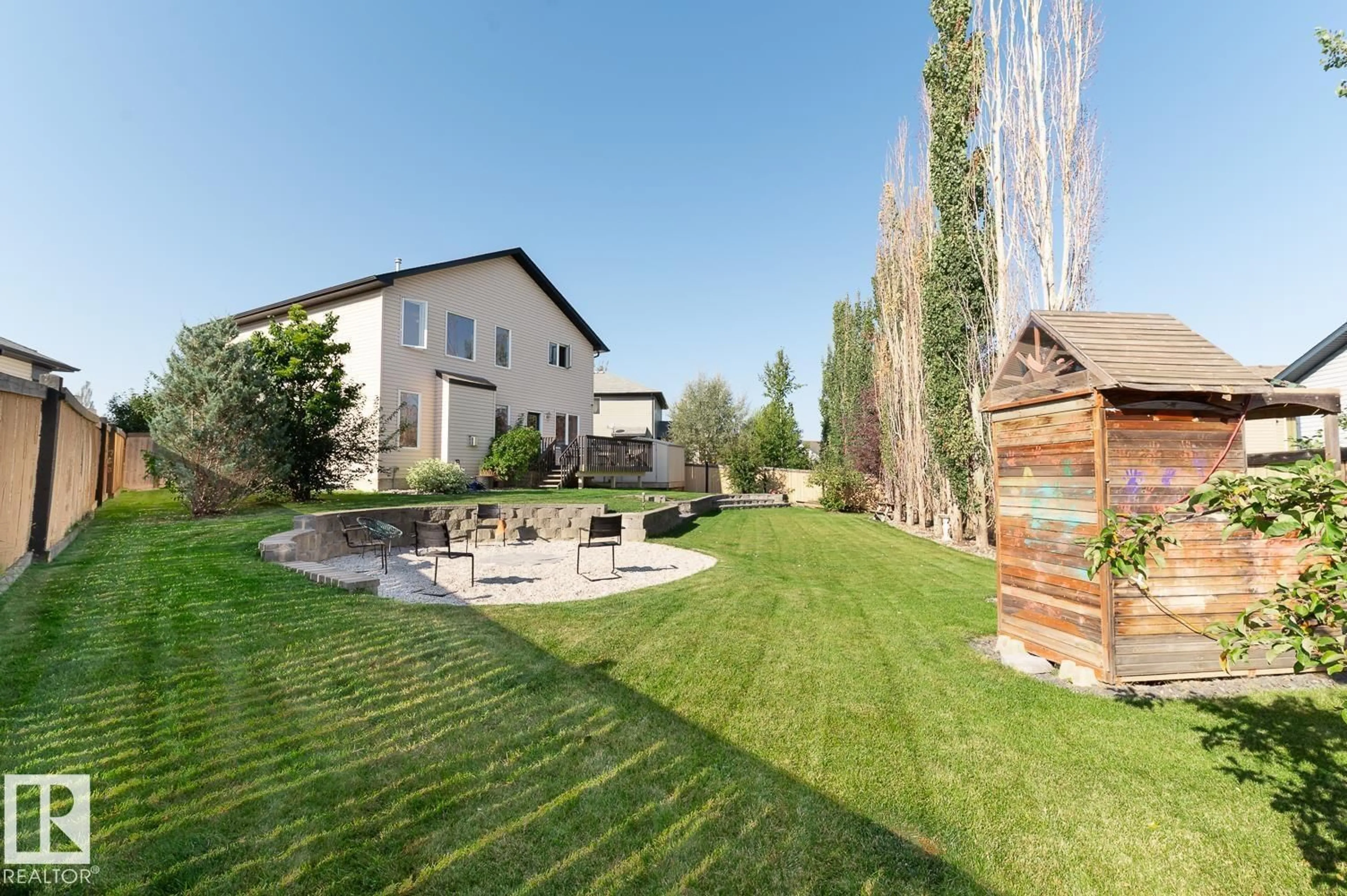 Patio, mountain view for 29 HANEY LD, Spruce Grove Alberta T7X0A2