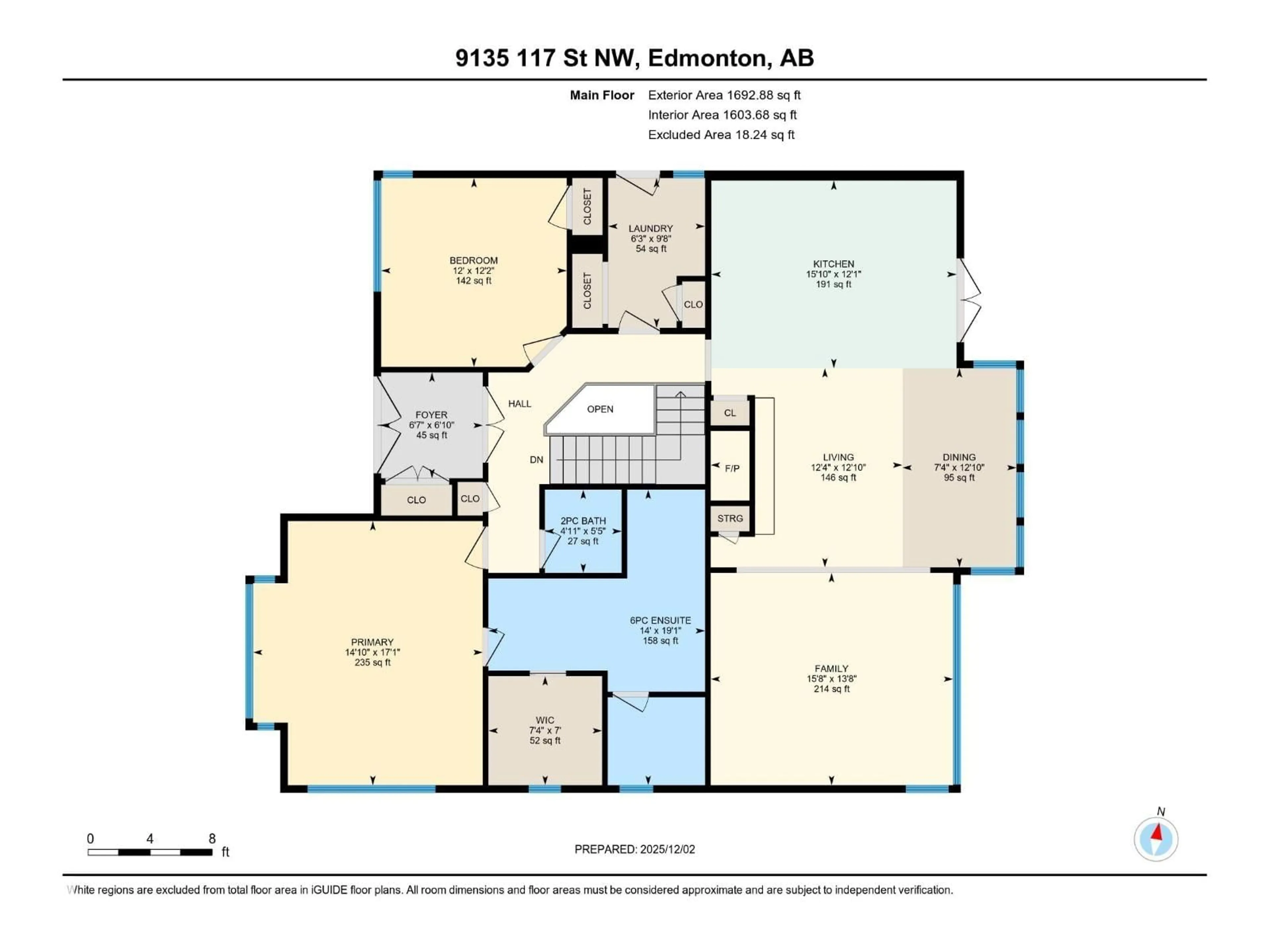 Floor plan for NW - 9135 117 ST, Edmonton Alberta T6G1S1