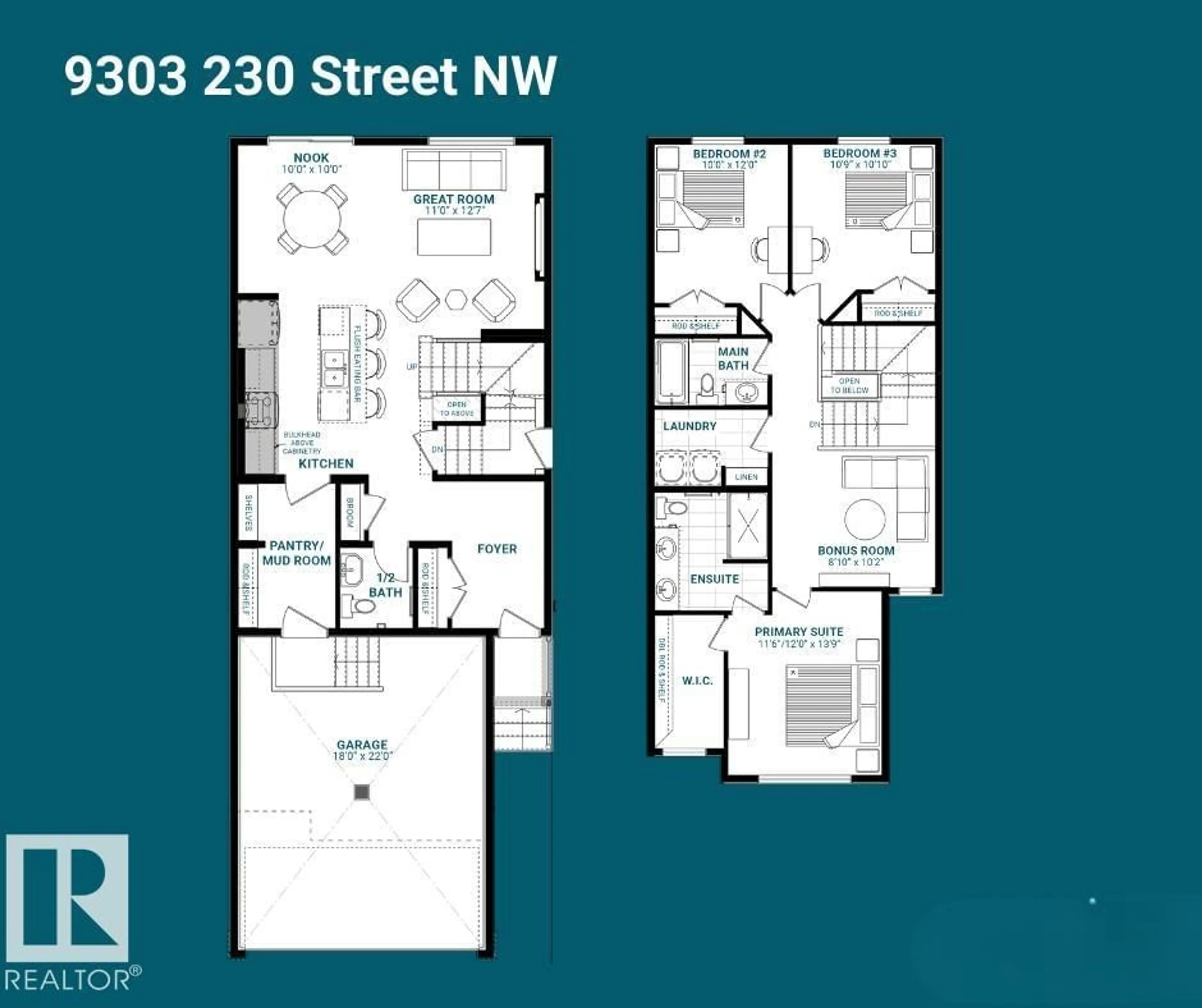 Floor plan for 9303 230 ST, Edmonton Alberta T5T4W8