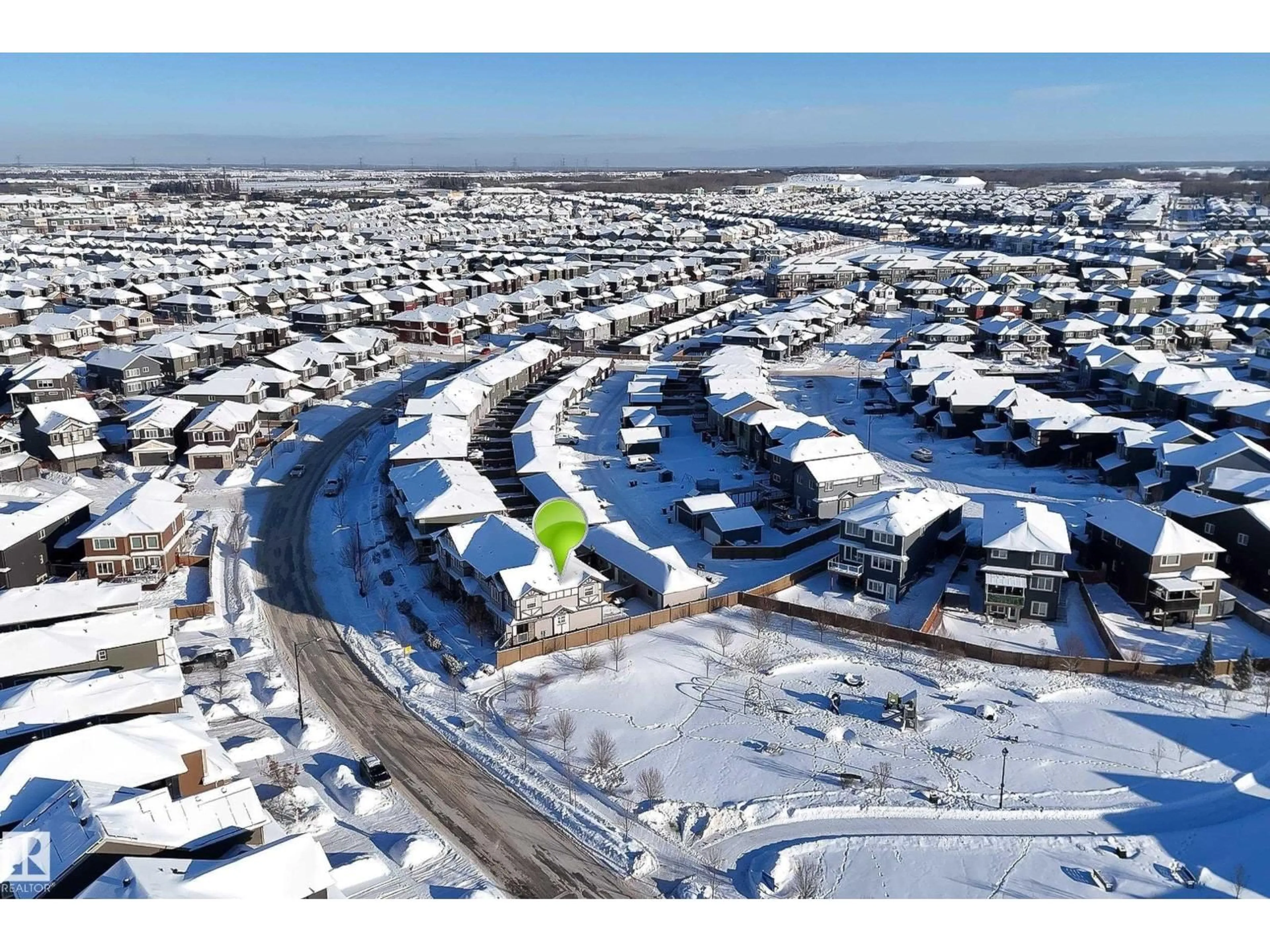A pic from outside/outdoor area/front of a property/back of a property/a pic from drone, street for 1438 WATT DR, Edmonton Alberta T6X2A7