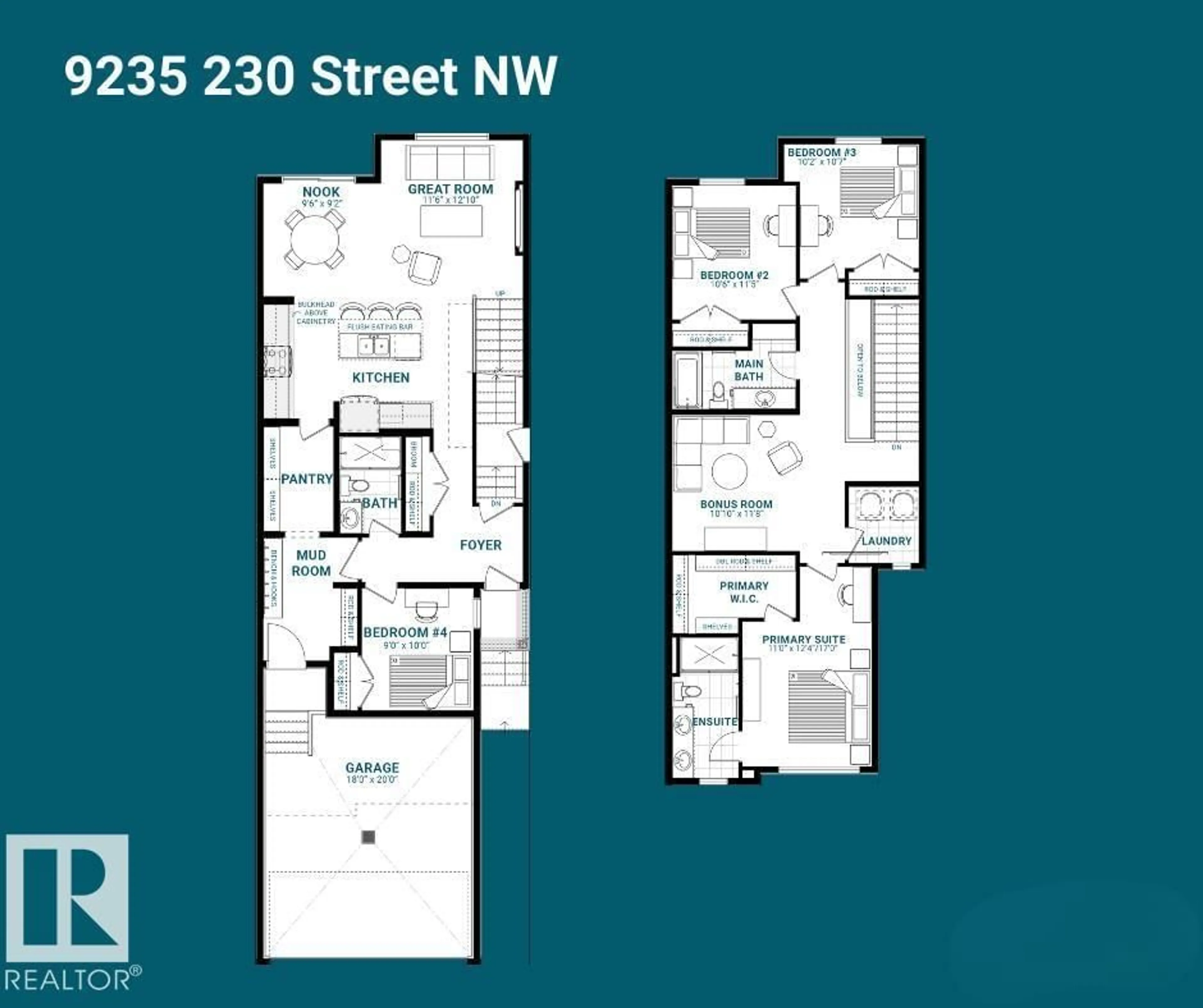 Floor plan for NW - 9235 230 ST, Edmonton Alberta T5T7H8