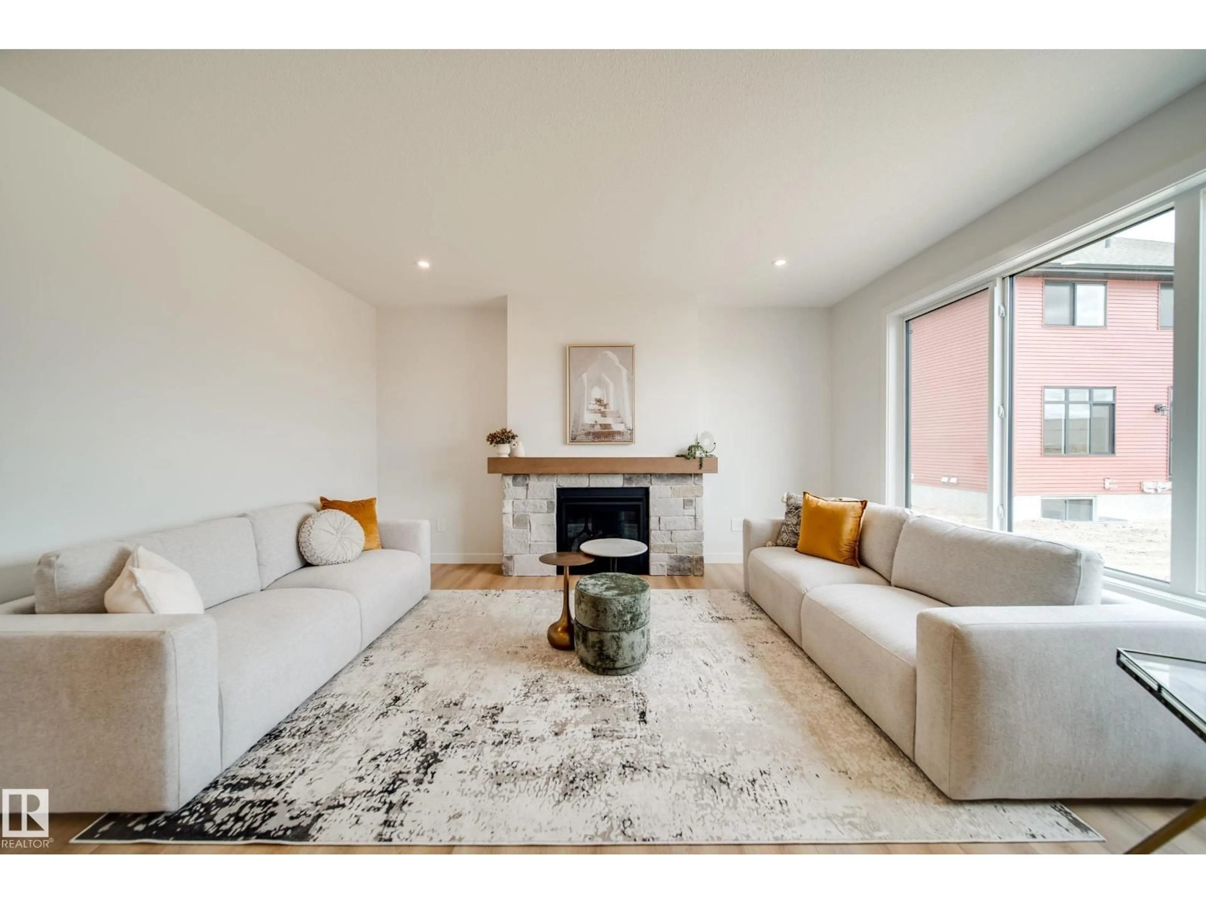 Living room with furniture, unknown for 14 CLOUTIER CL, St. Albert Alberta T8T2C9