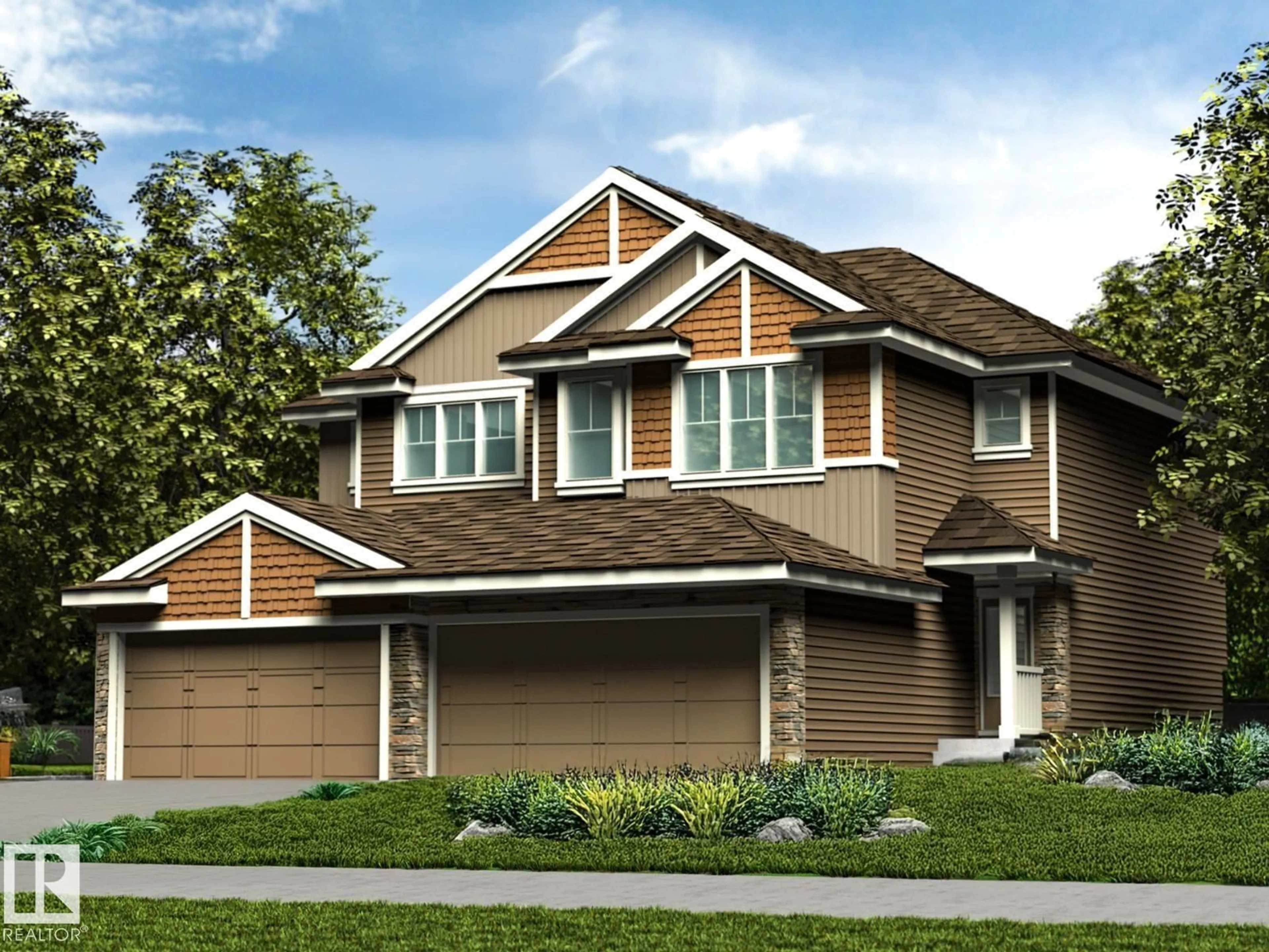 Home with brick exterior material, street for 4180 KINGLET DR, Edmonton Alberta T5S0W9