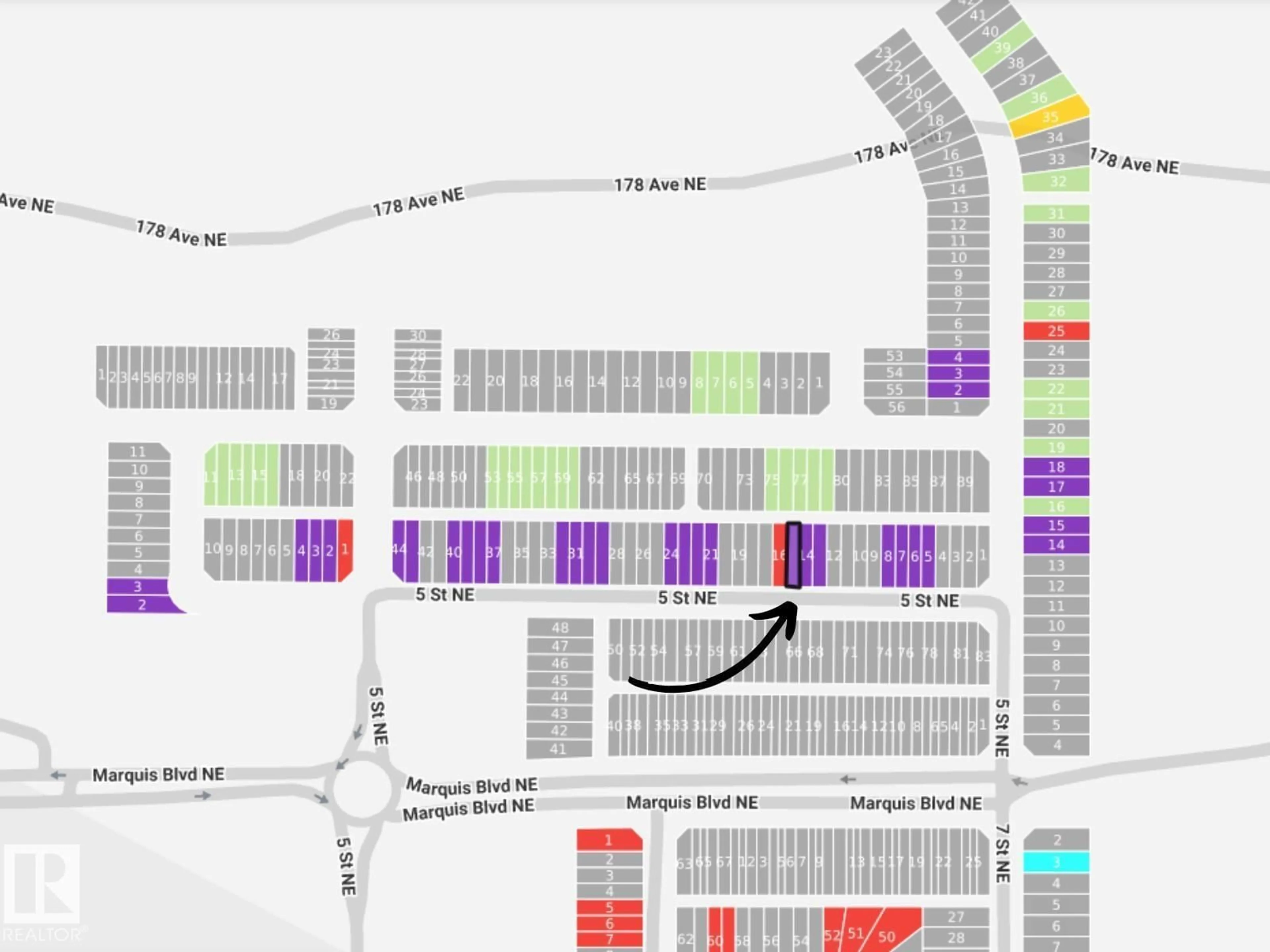 Picture of a map for NE - 618 176 AV, Edmonton Alberta T5Y4J9