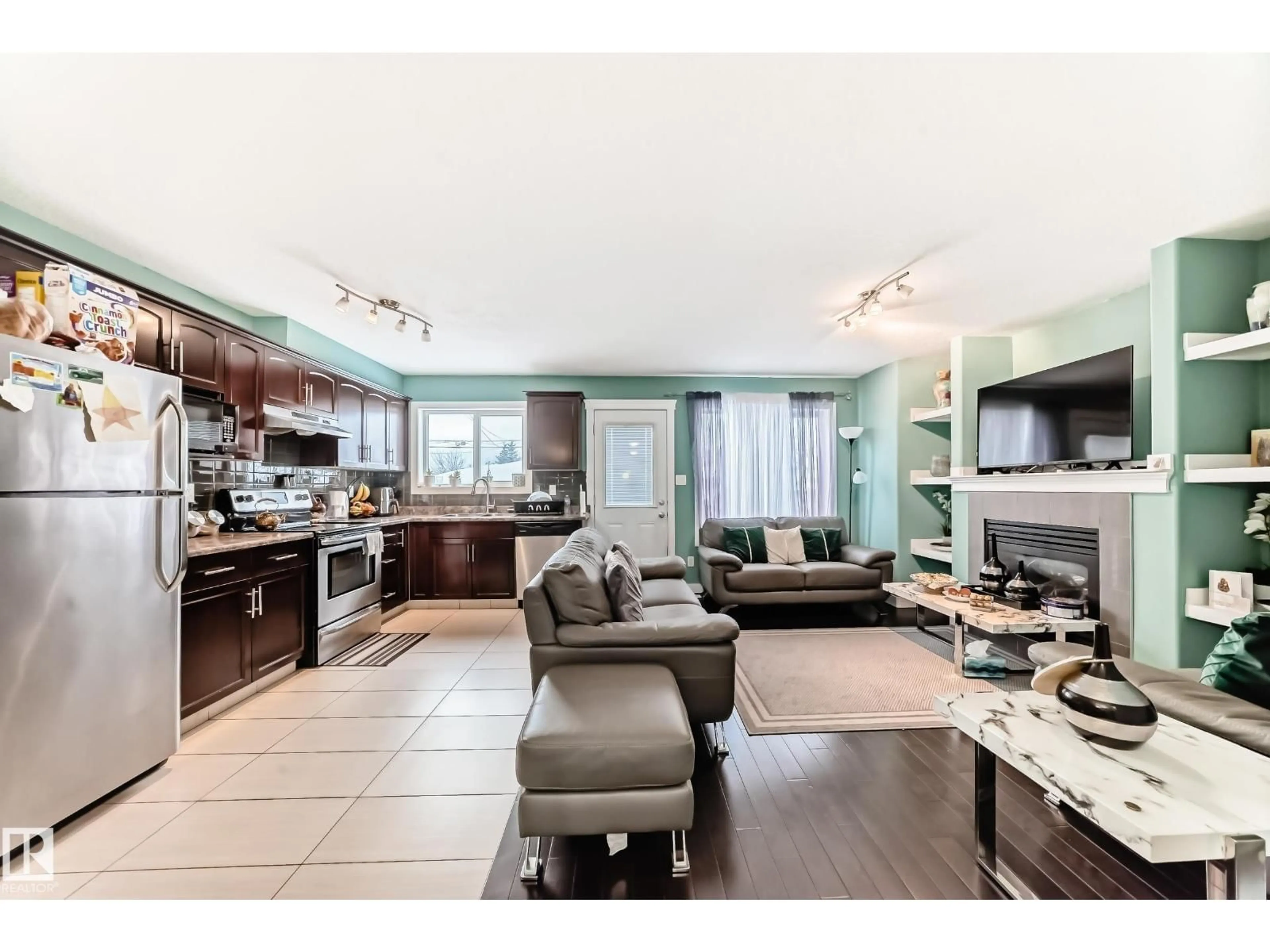 Open concept kitchen, ceramic/tile floor for NW NW - 10316 162 ST, Edmonton Alberta T5P3M2