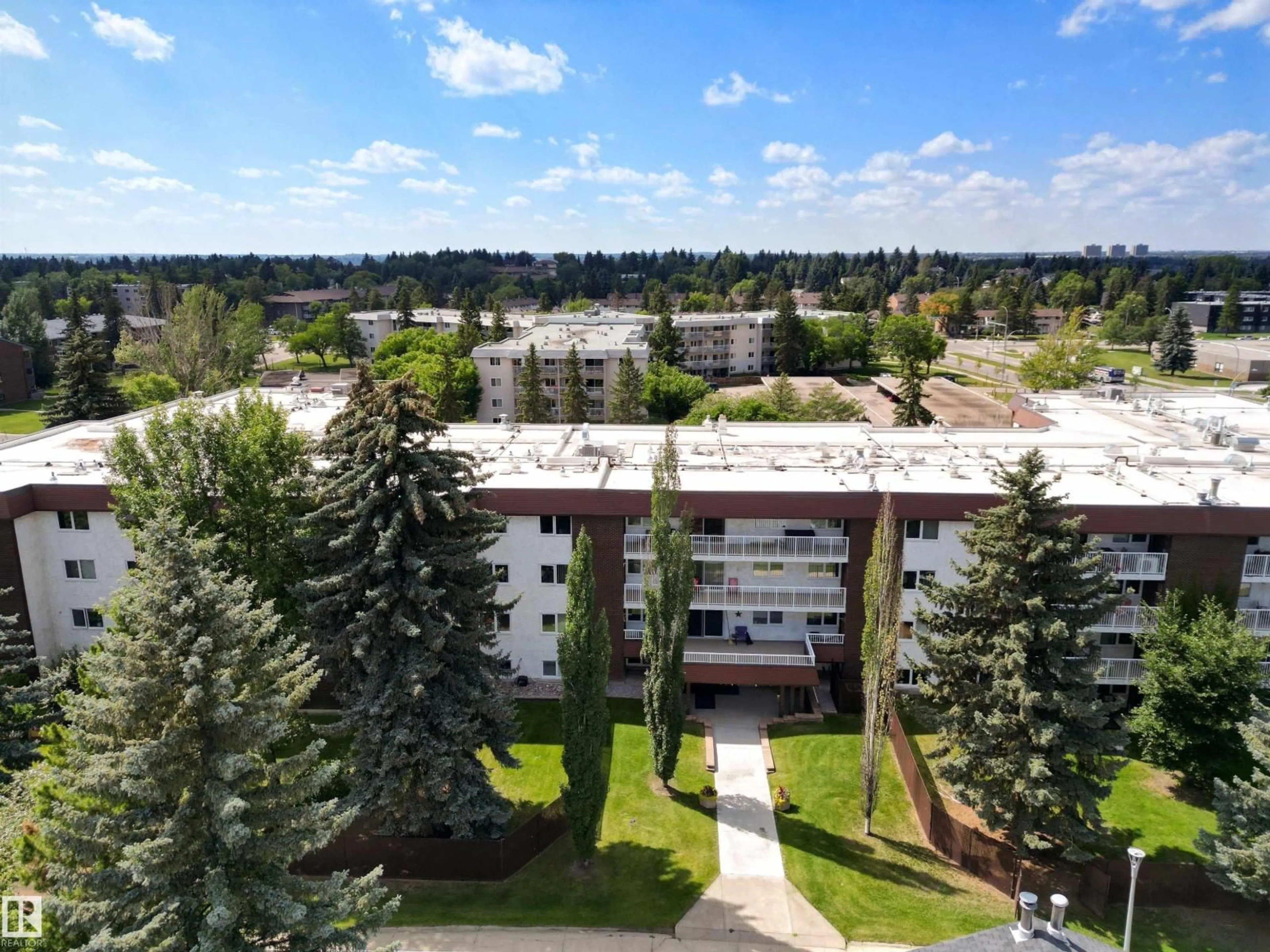A pic from outside/outdoor area/front of a property/back of a property/a pic from drone, unknown for 308 - 14810 51 AVE NW, Edmonton Alberta T6H5G5