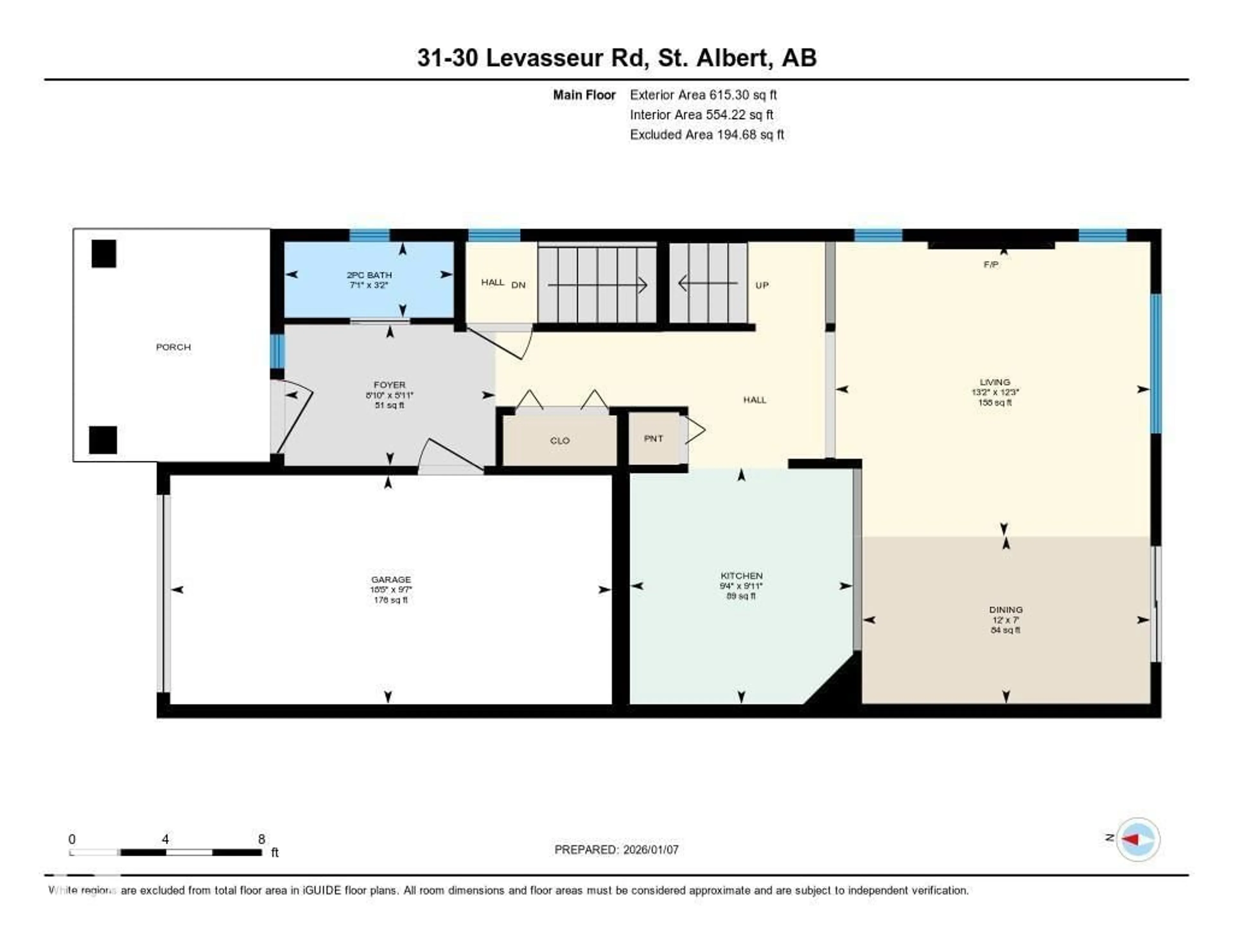 Floor plan for 30 - 31 LEVASSEUR RD, St. Albert Alberta T8N7A6