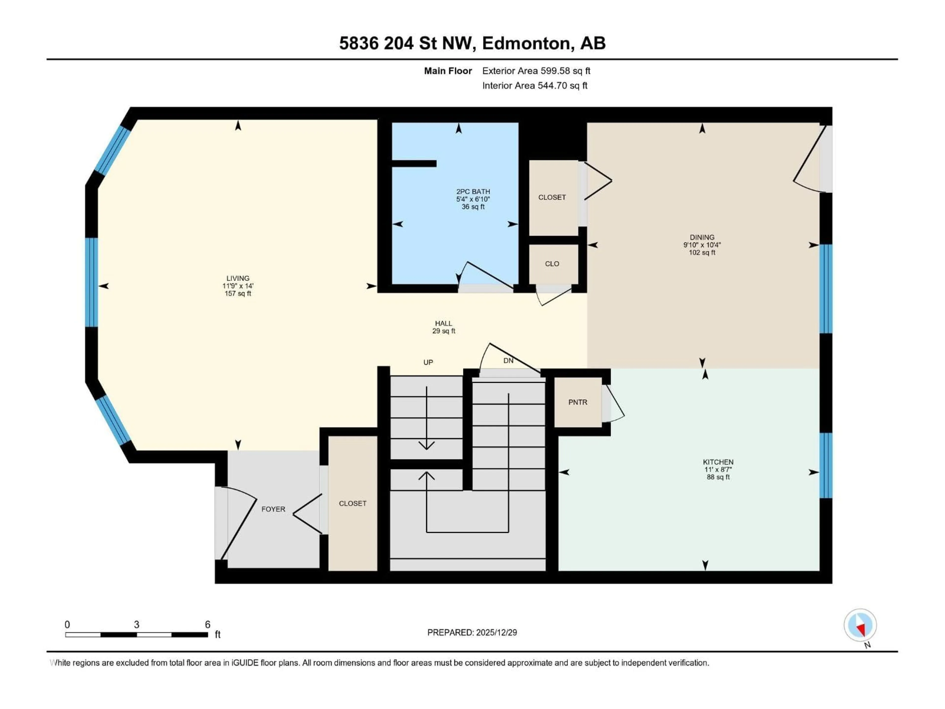 Floor plan for 5836 204 ST, Edmonton Alberta T6M2Z2