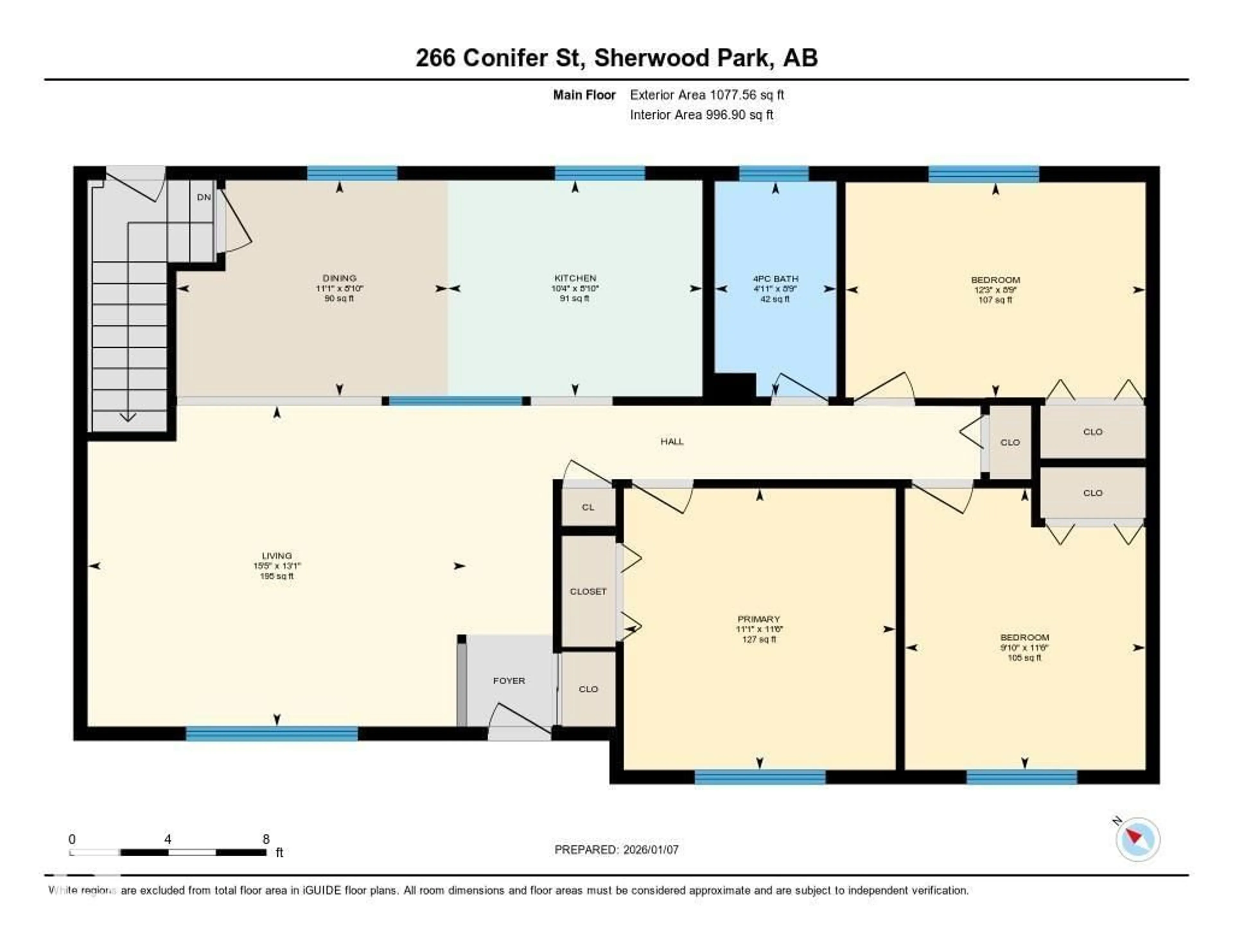 Floor plan for 266 CONIFER ST, Sherwood Park Alberta T8A1M3