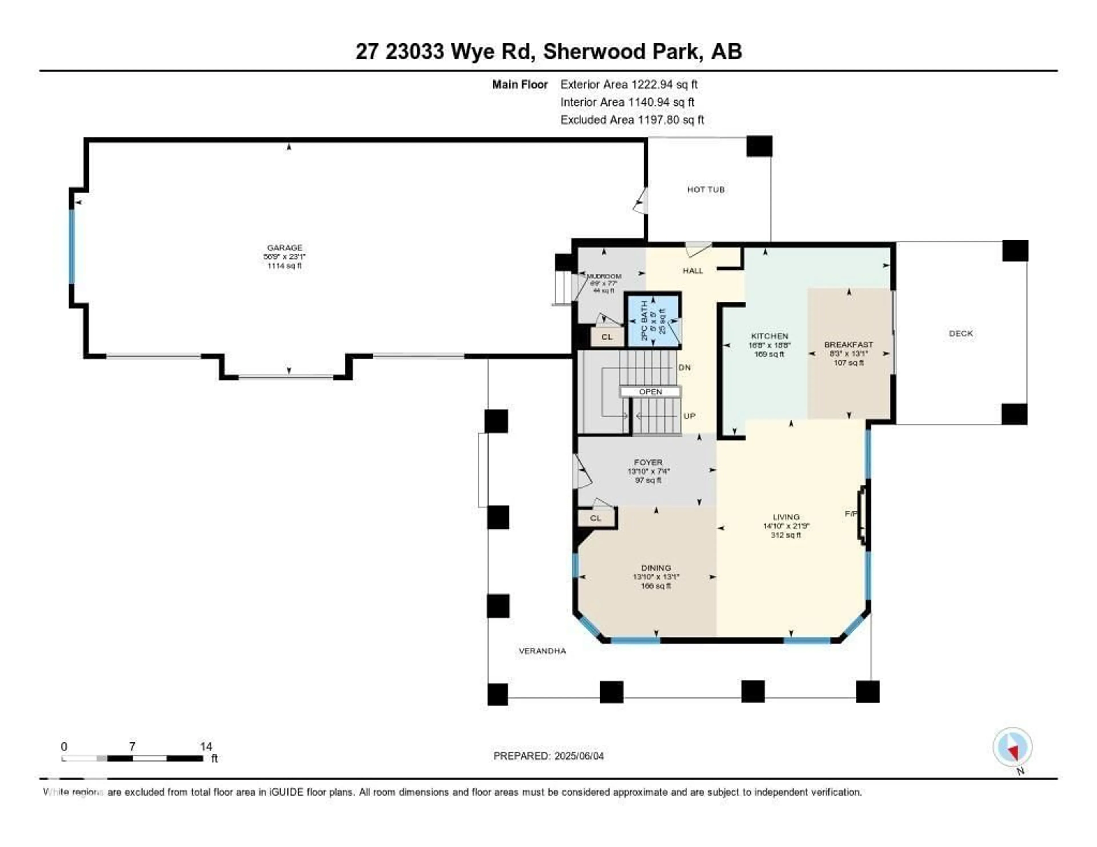 Floor plan for 23033 - 27 WYE RD, Rural Strathcona County Alberta T8B1H9