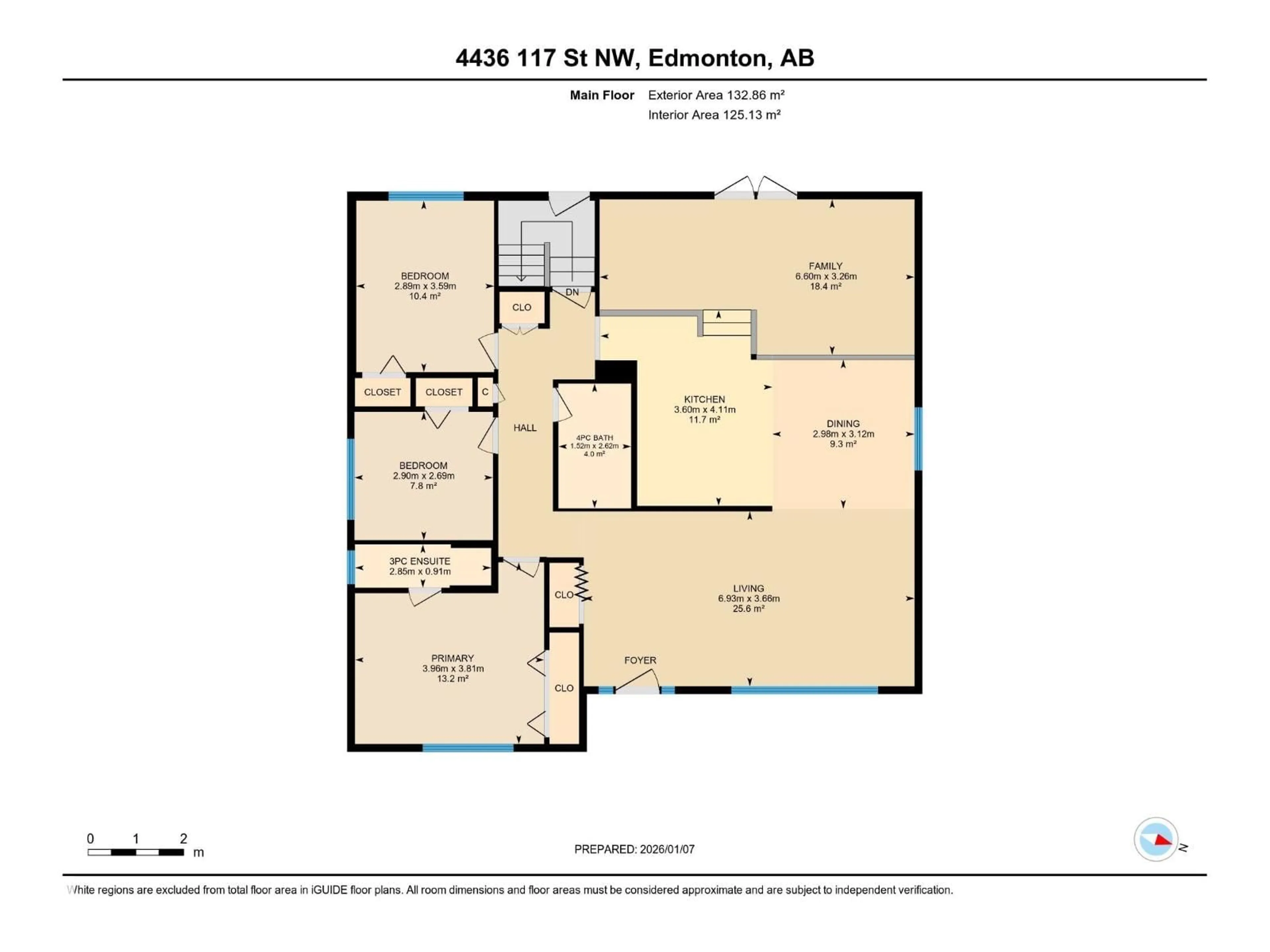 Floor plan for 4436 117 ST, Edmonton Alberta T6J1T9