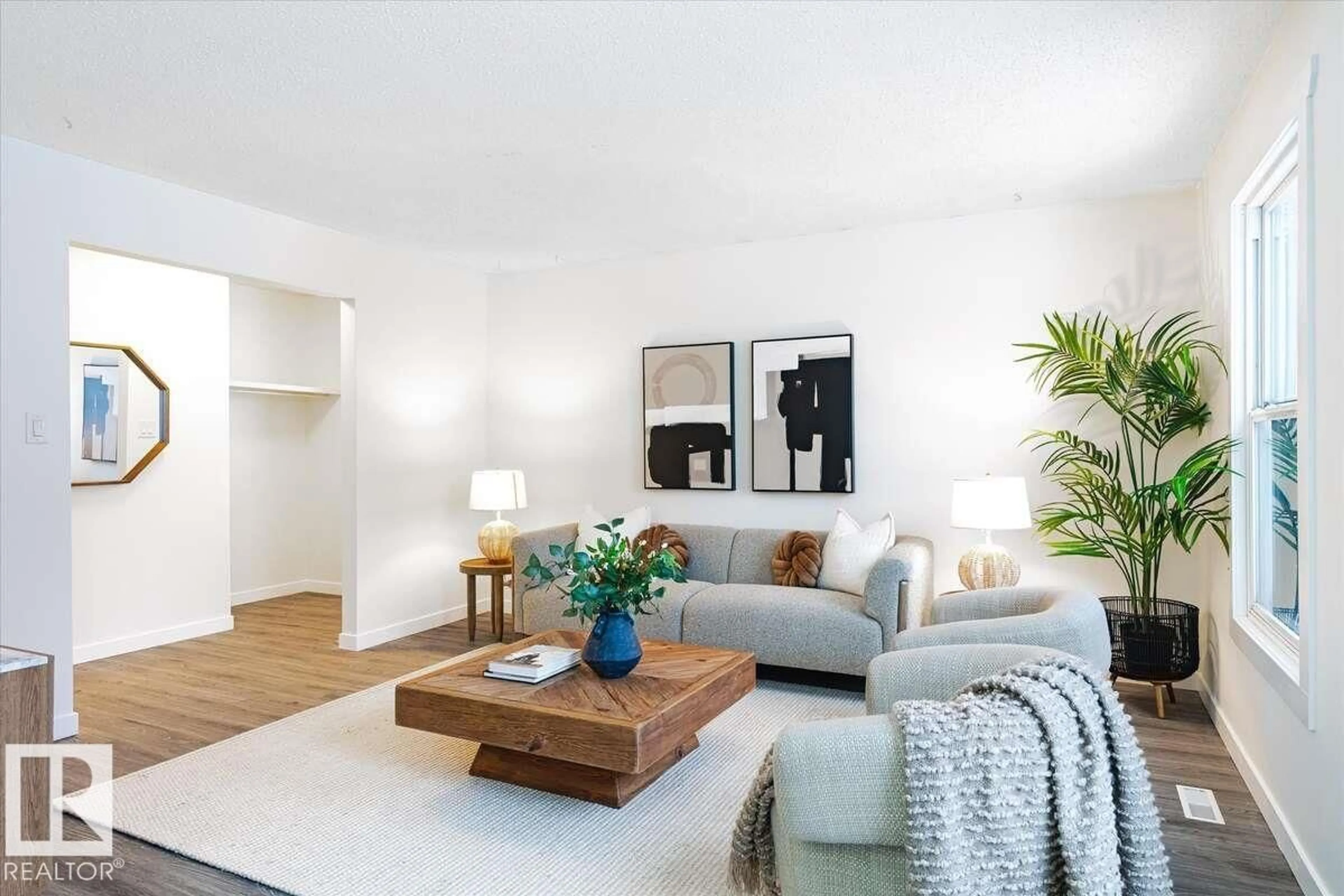 Living room with furniture, unknown for 5515 54 ST, Leduc Alberta T9E5P4