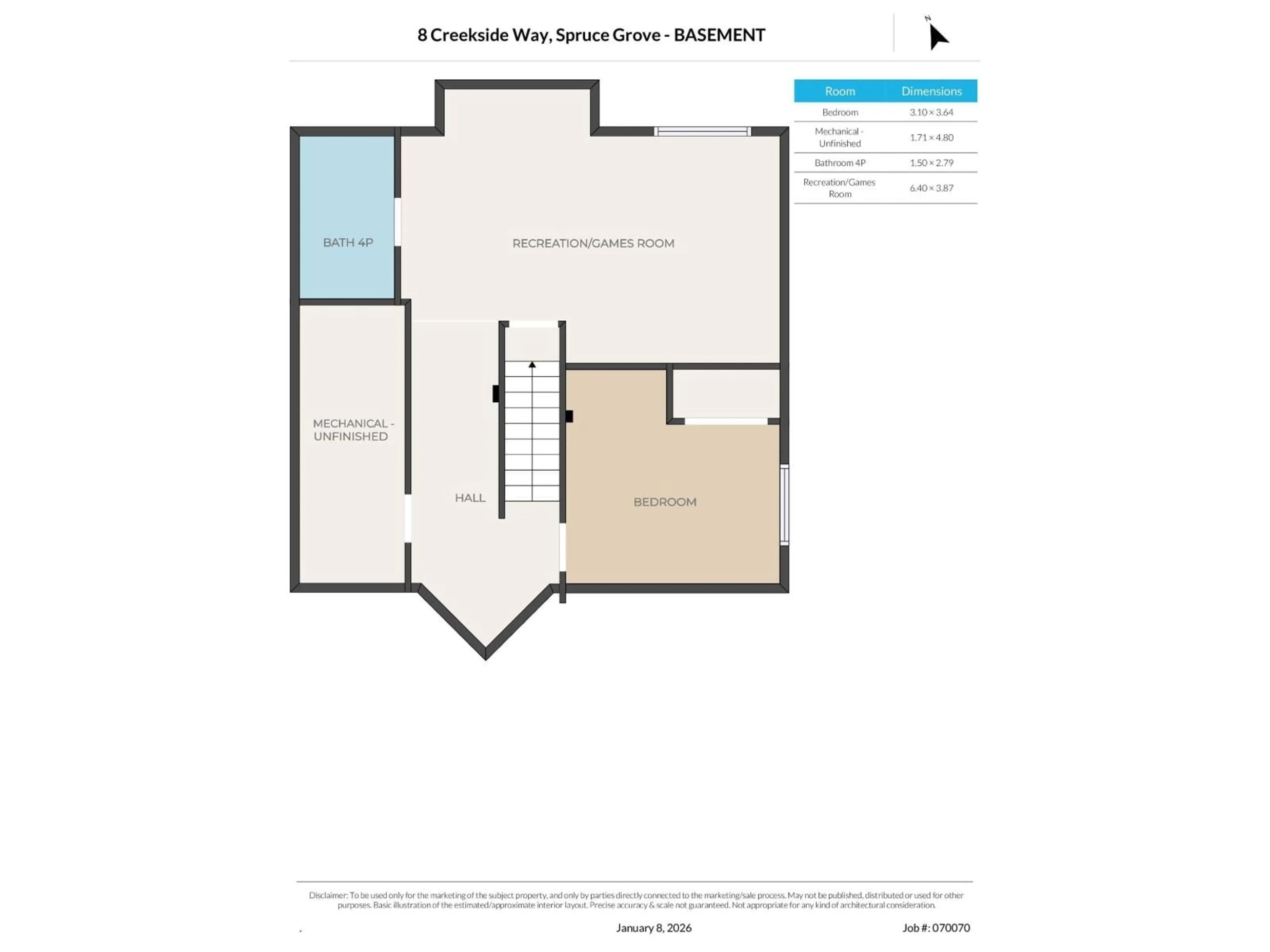 Floor plan for 8 CREEKSIDE WY, Spruce Grove Alberta T7X3Y7