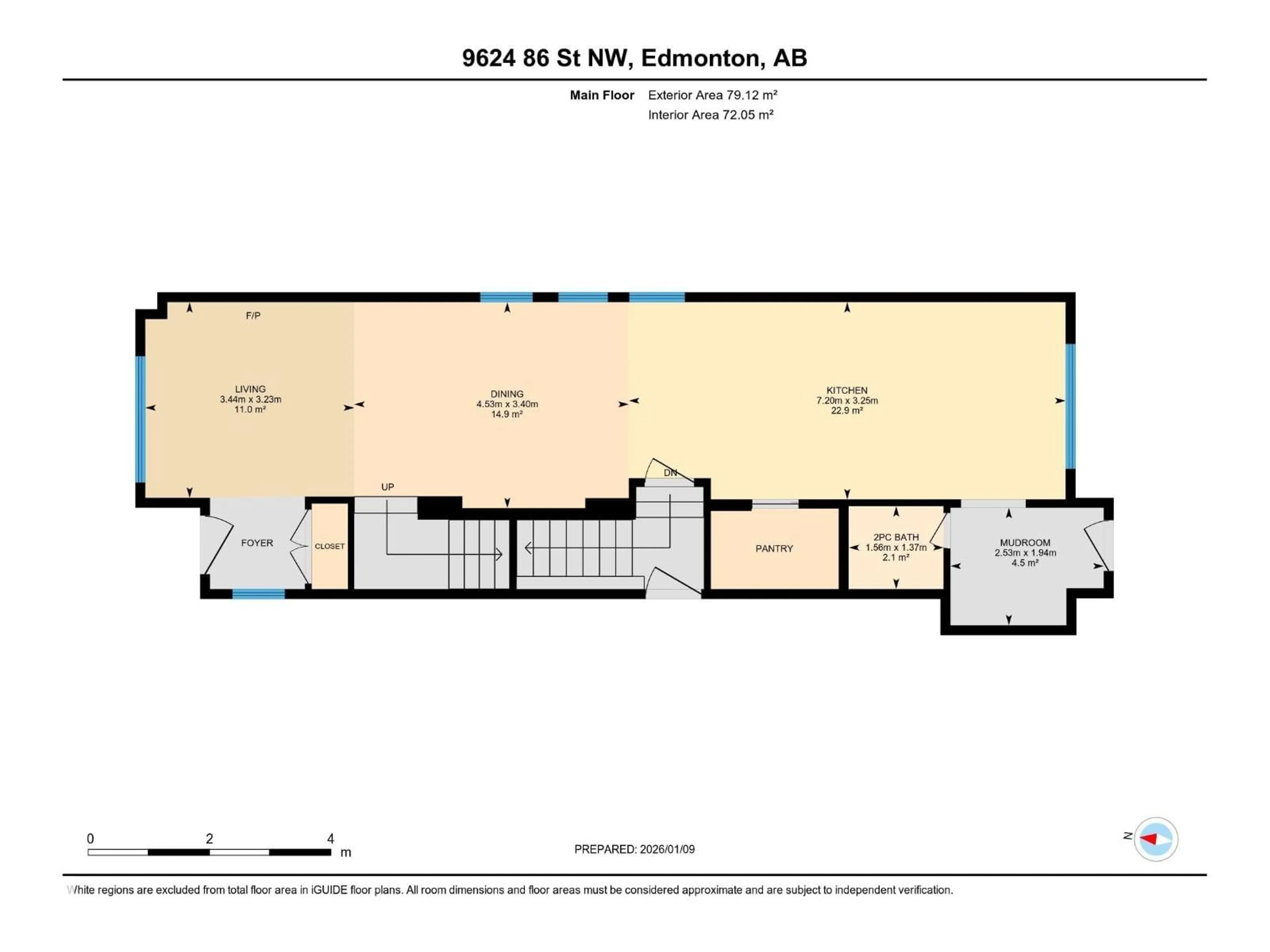 Floor plan for 9624 86 ST, Edmonton Alberta T6C3E9
