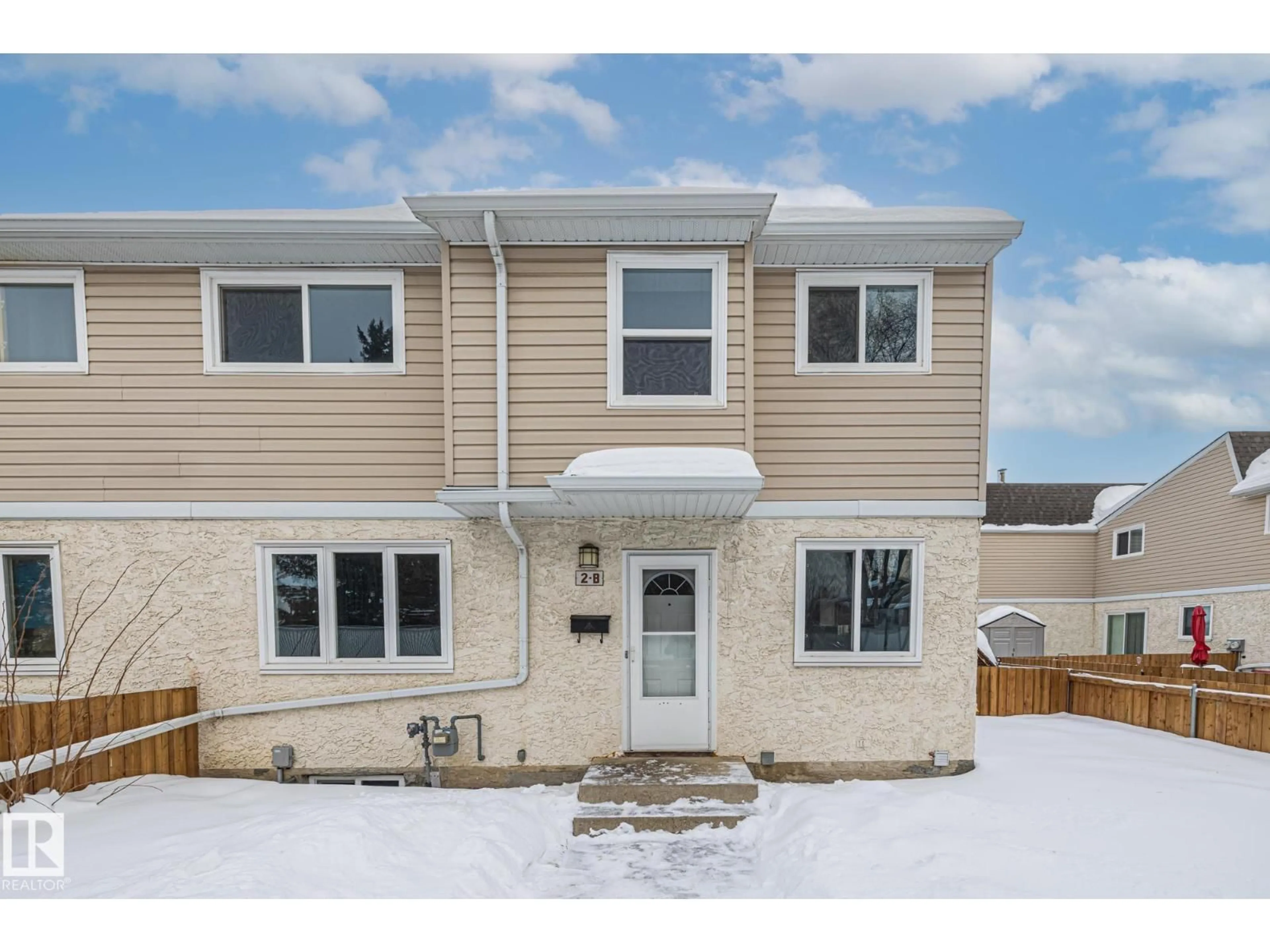 Home with vinyl exterior material, street for NW - 2B CLAREVIEW VG, Edmonton Alberta T5A3P2