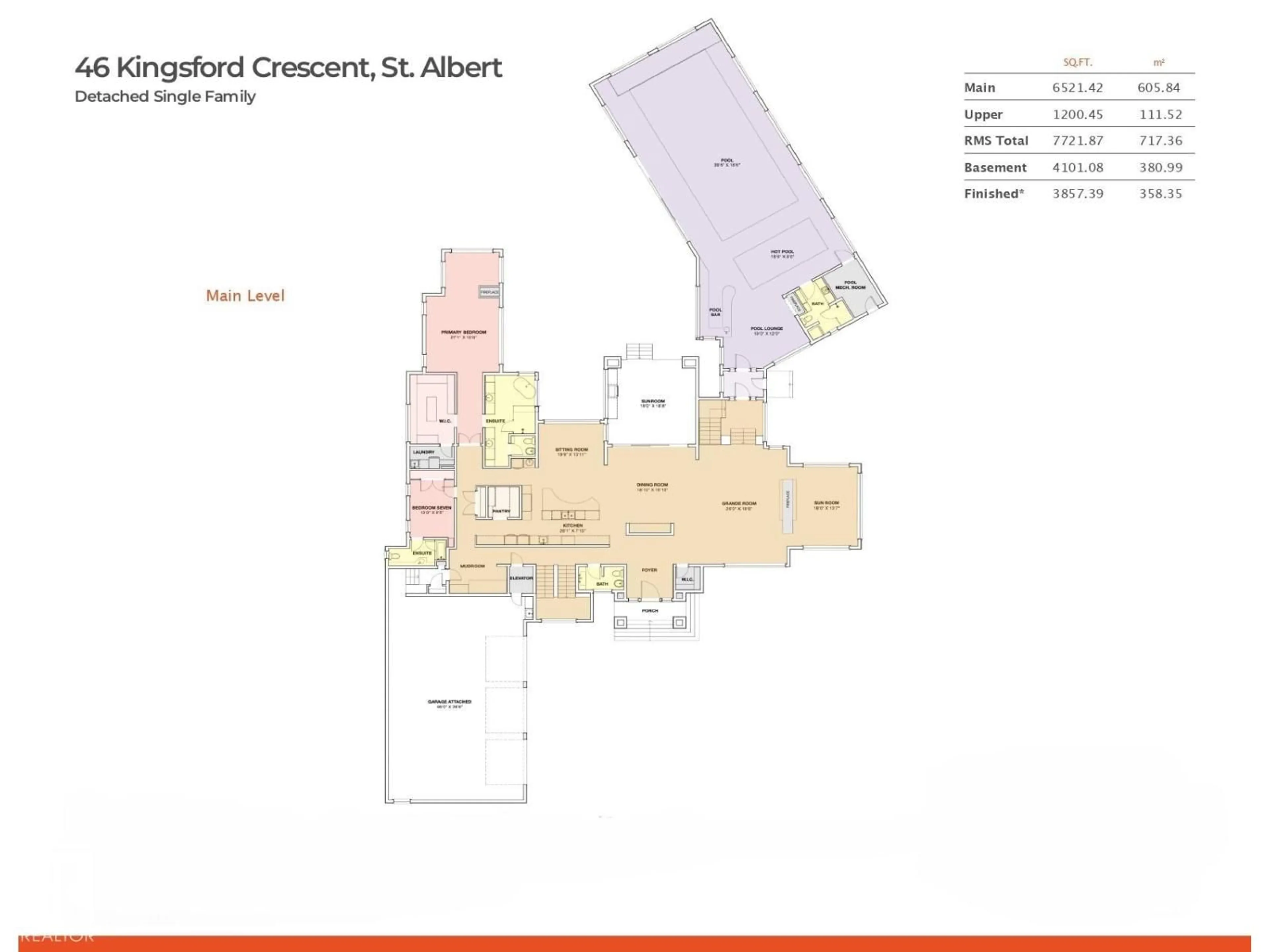 Floor plan for 46 KINGSFORD CR, St. Albert Alberta T8N7J2