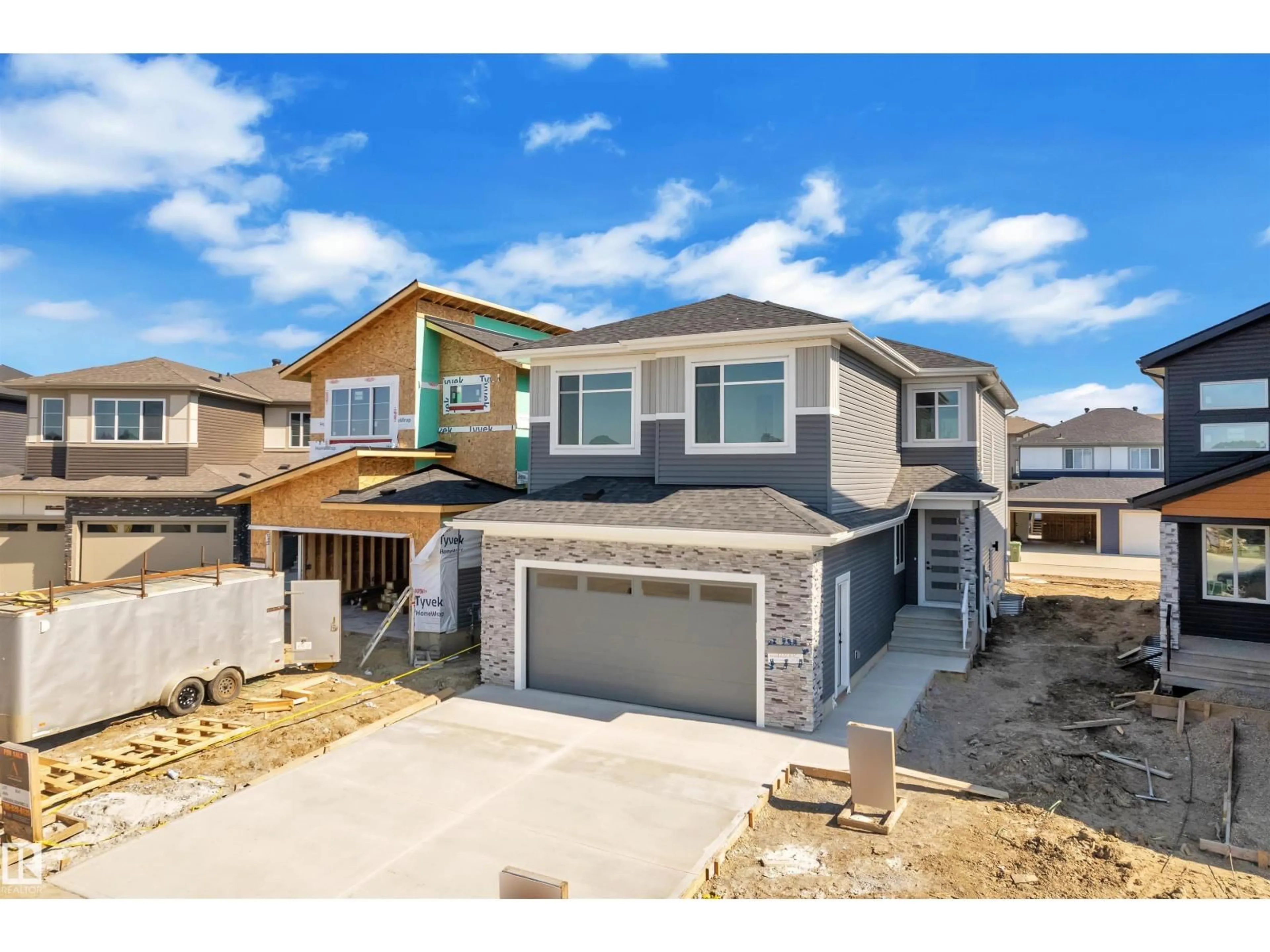 Home with vinyl exterior material, street for 123 LILAC CL, Leduc Alberta T9E1S7