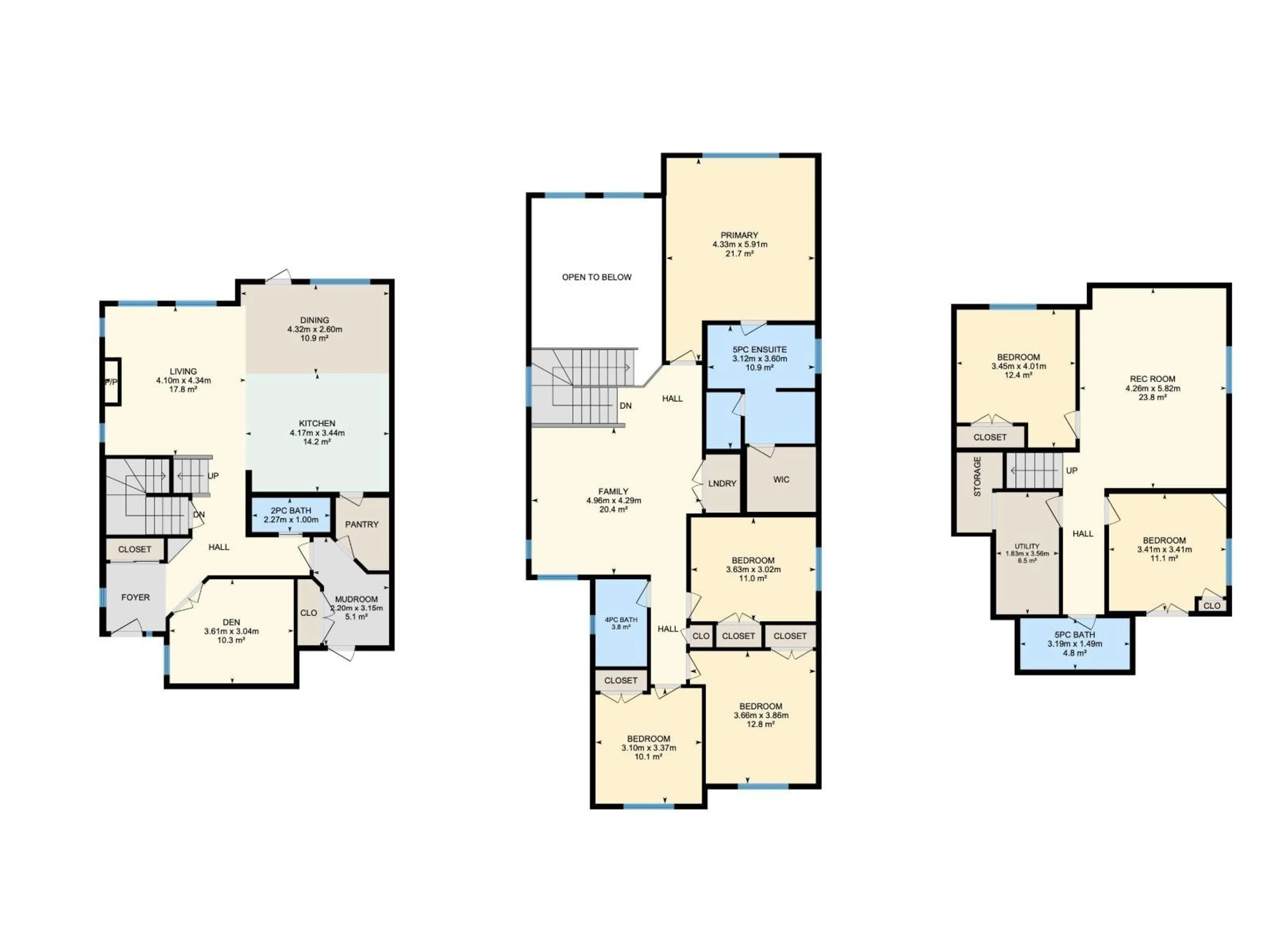 Floor plan for NW - 5788 175B AV, Edmonton Alberta T5Y0V2