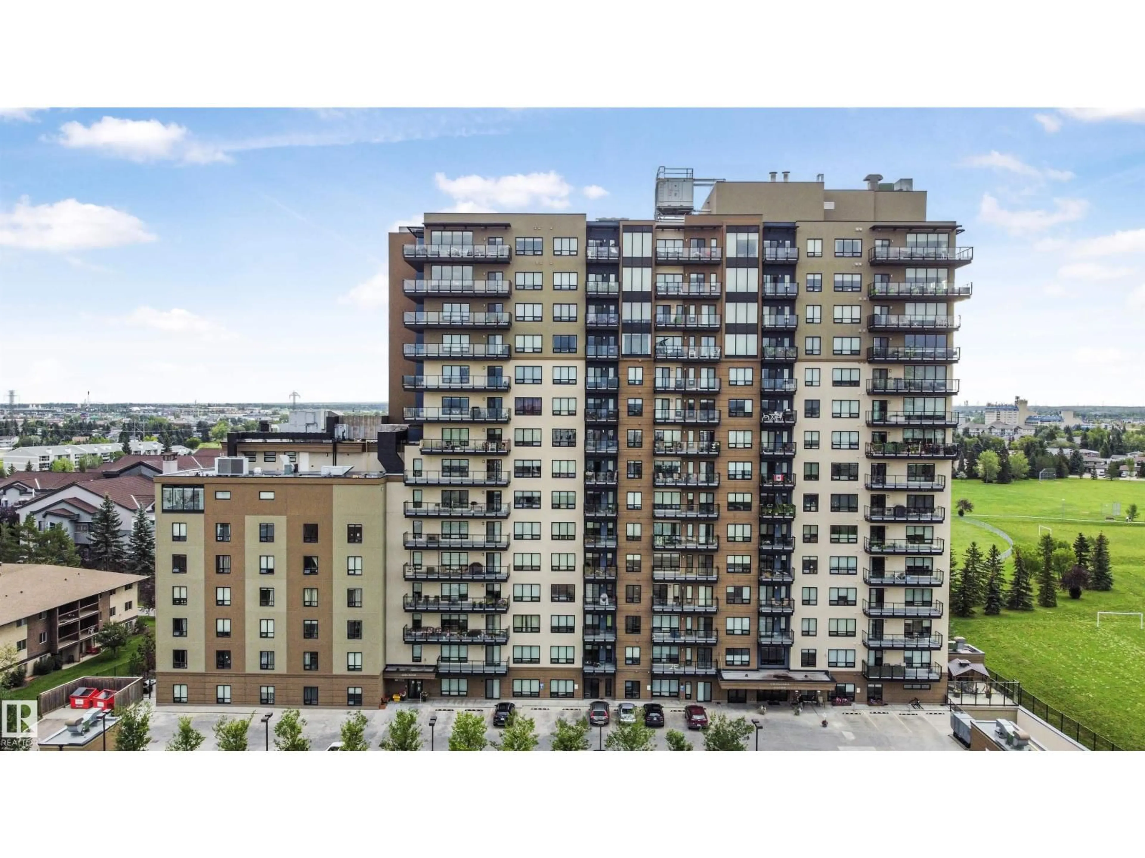 A pic from outside/outdoor area/front of a property/back of a property/a pic from drone, city buildings view from balcony for #408 - 2755 109 ST, Edmonton Alberta T6J5S4