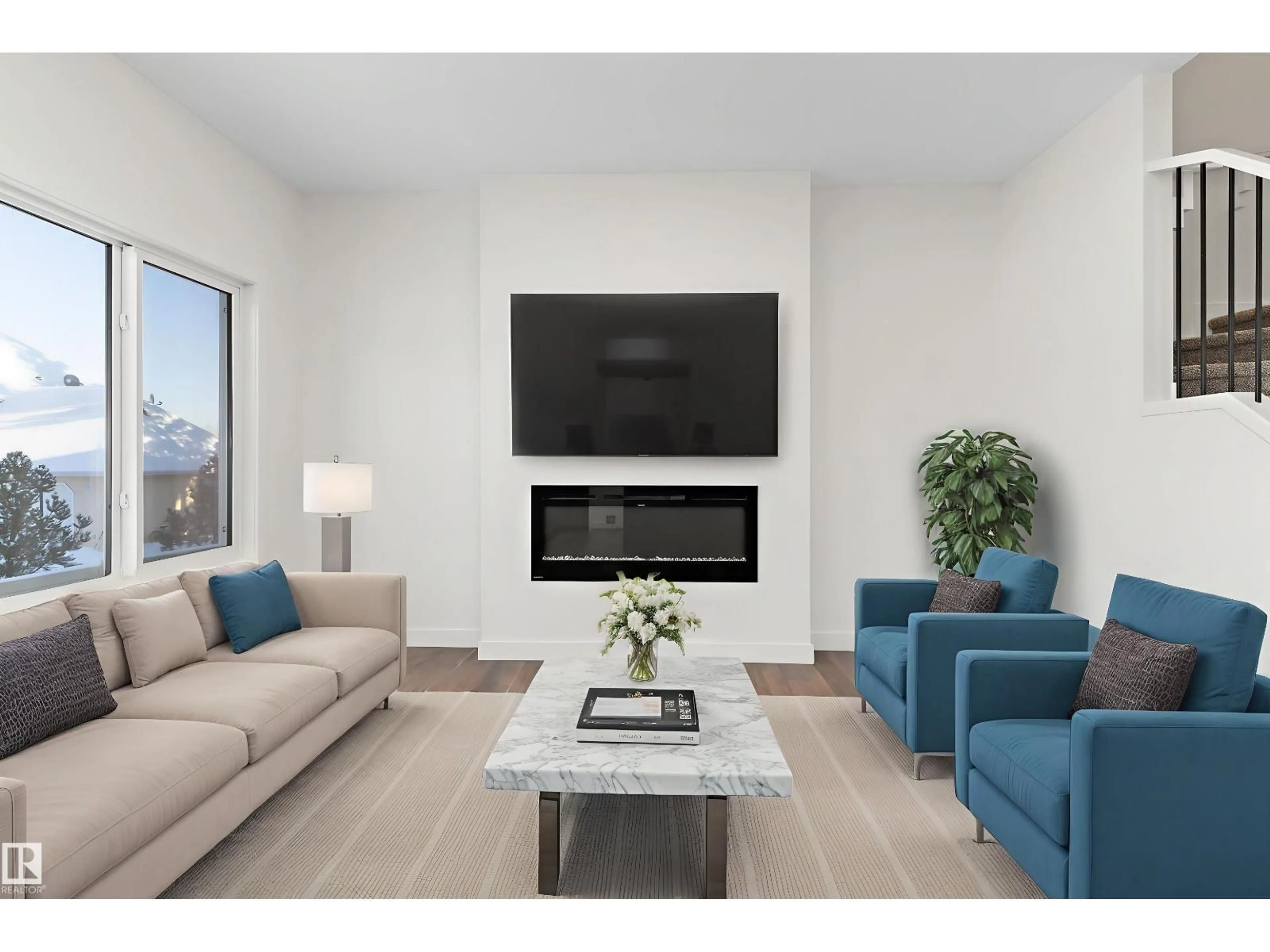 Living room with furniture, unknown for 20720 43 AV, Edmonton Alberta T6M3E9