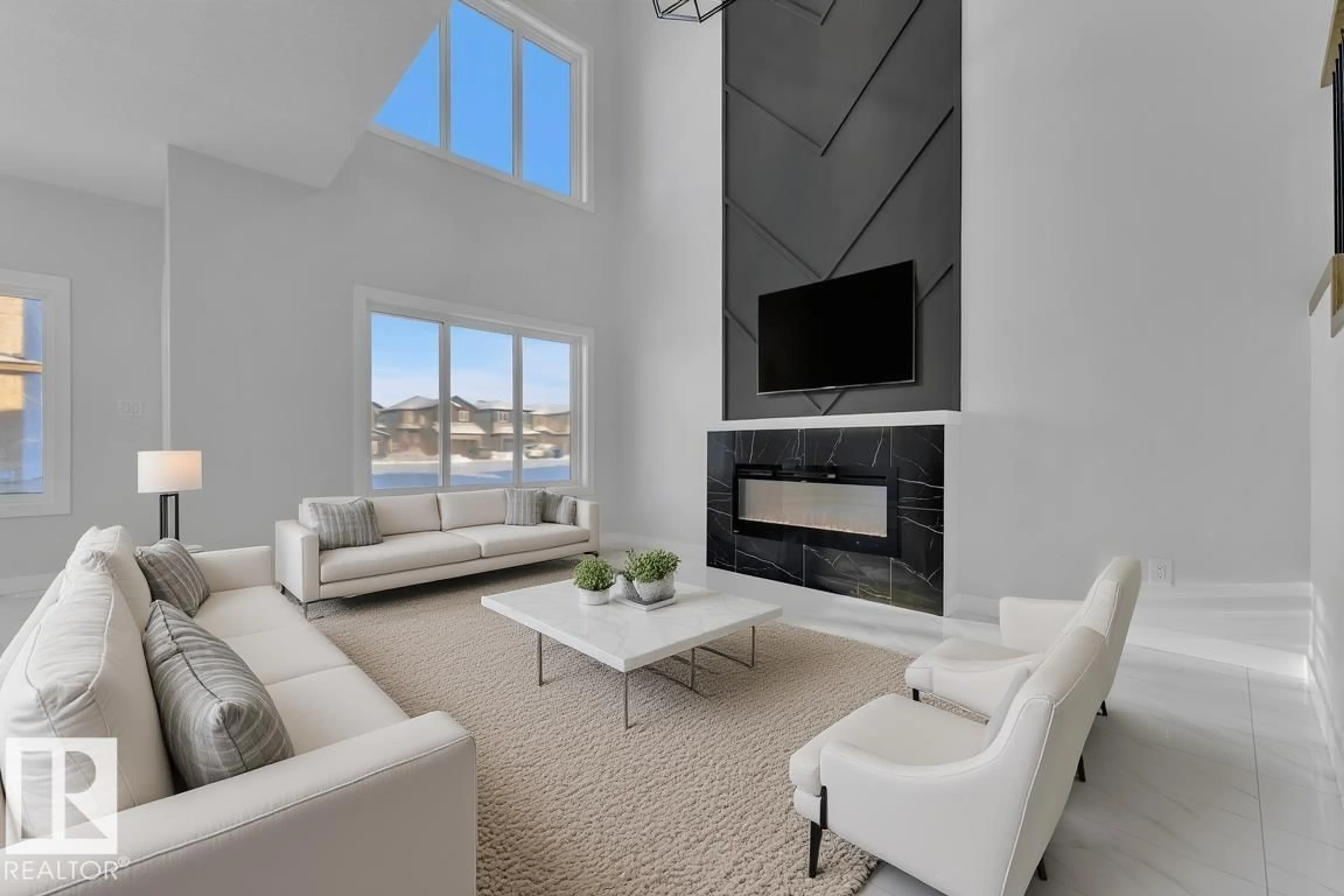 Living room with furniture, unknown for 3734 40 AV, Beaumont Alberta T4X3C3