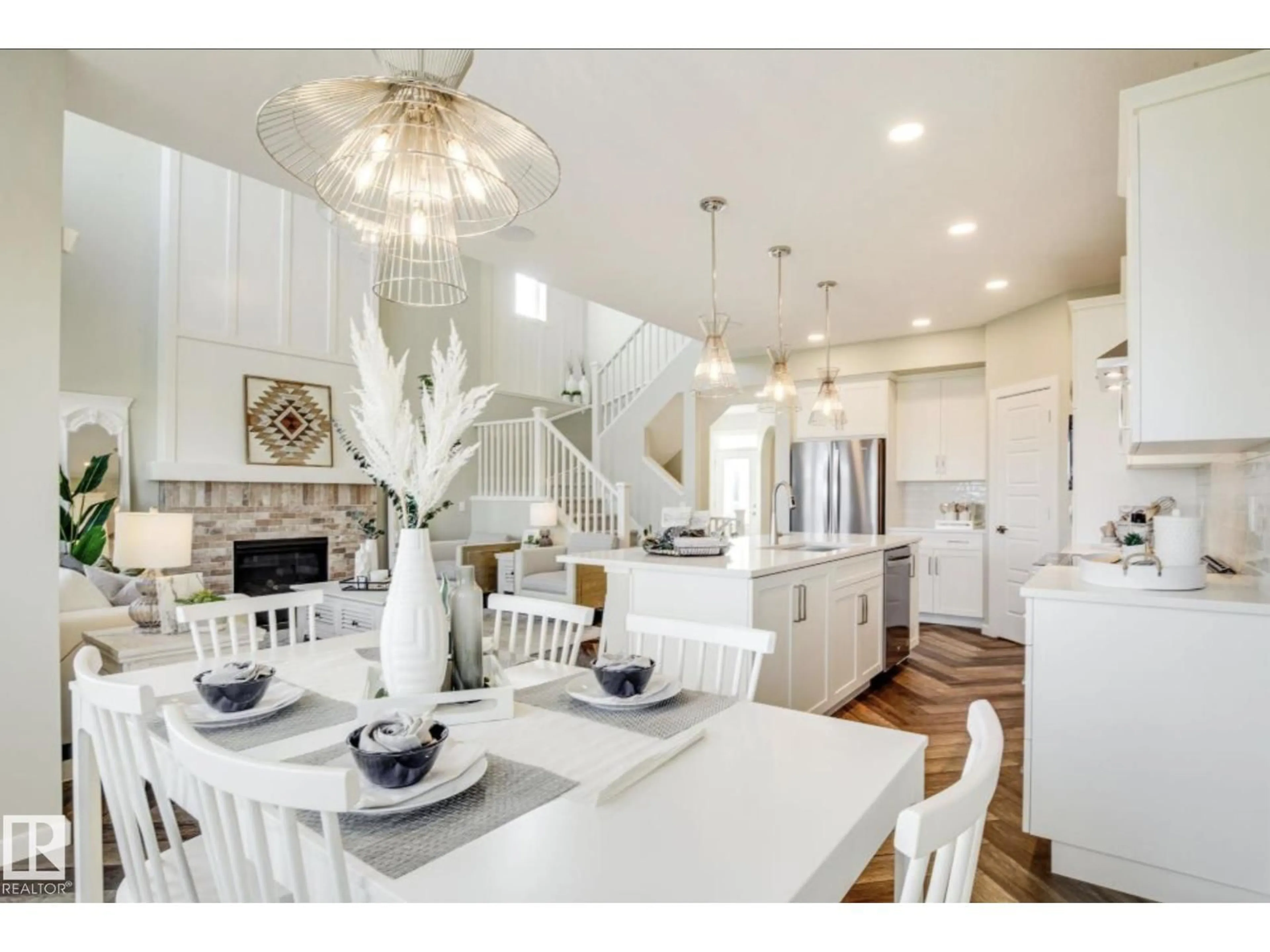 Open concept kitchen, ceramic/tile floor for 2356 MUCKLEPLUM WY, Edmonton Alberta T6X3J9