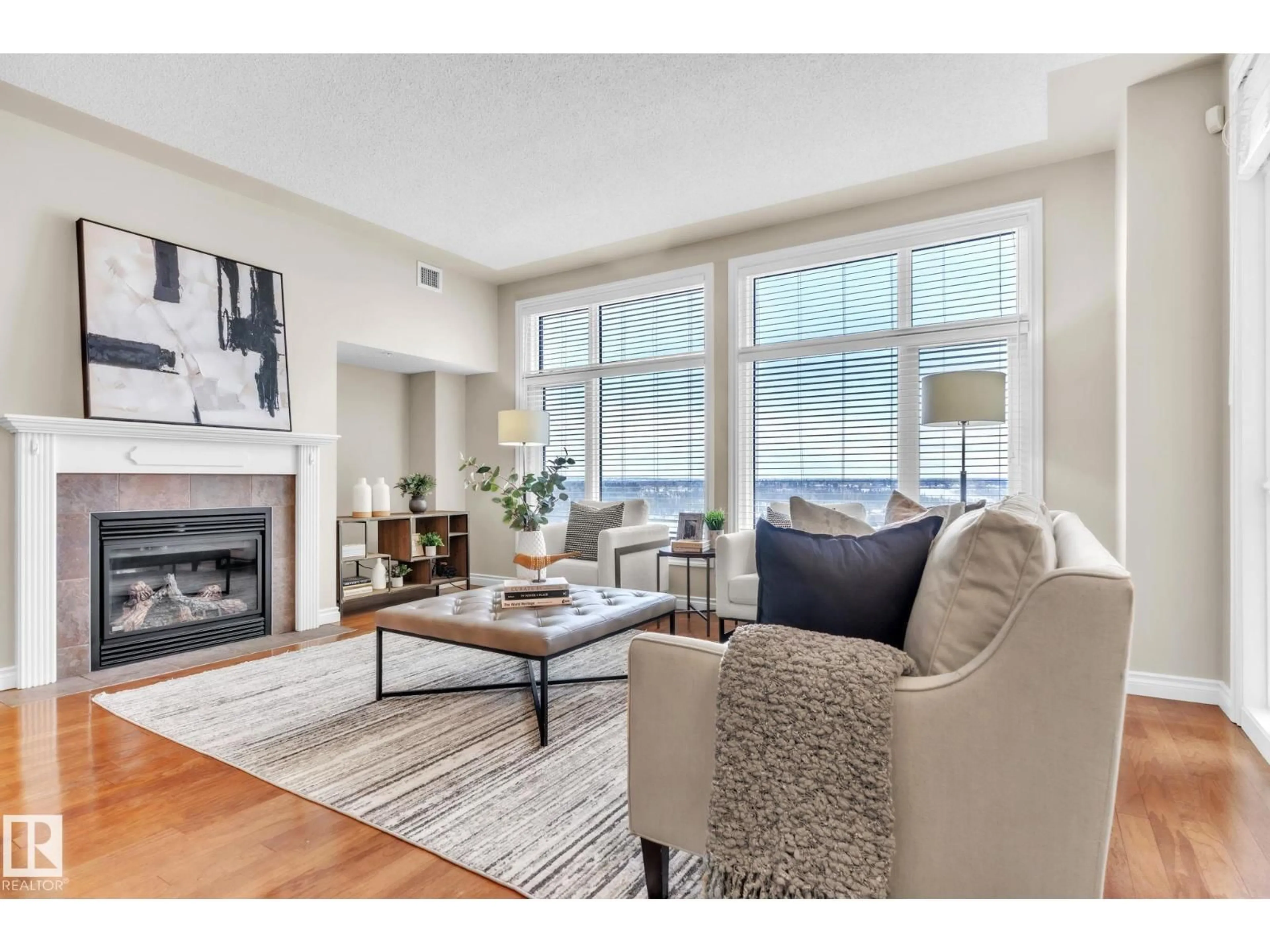 Living room with furniture, unknown for #706 - 9020 JASPER AV, Edmonton Alberta T5H3S8