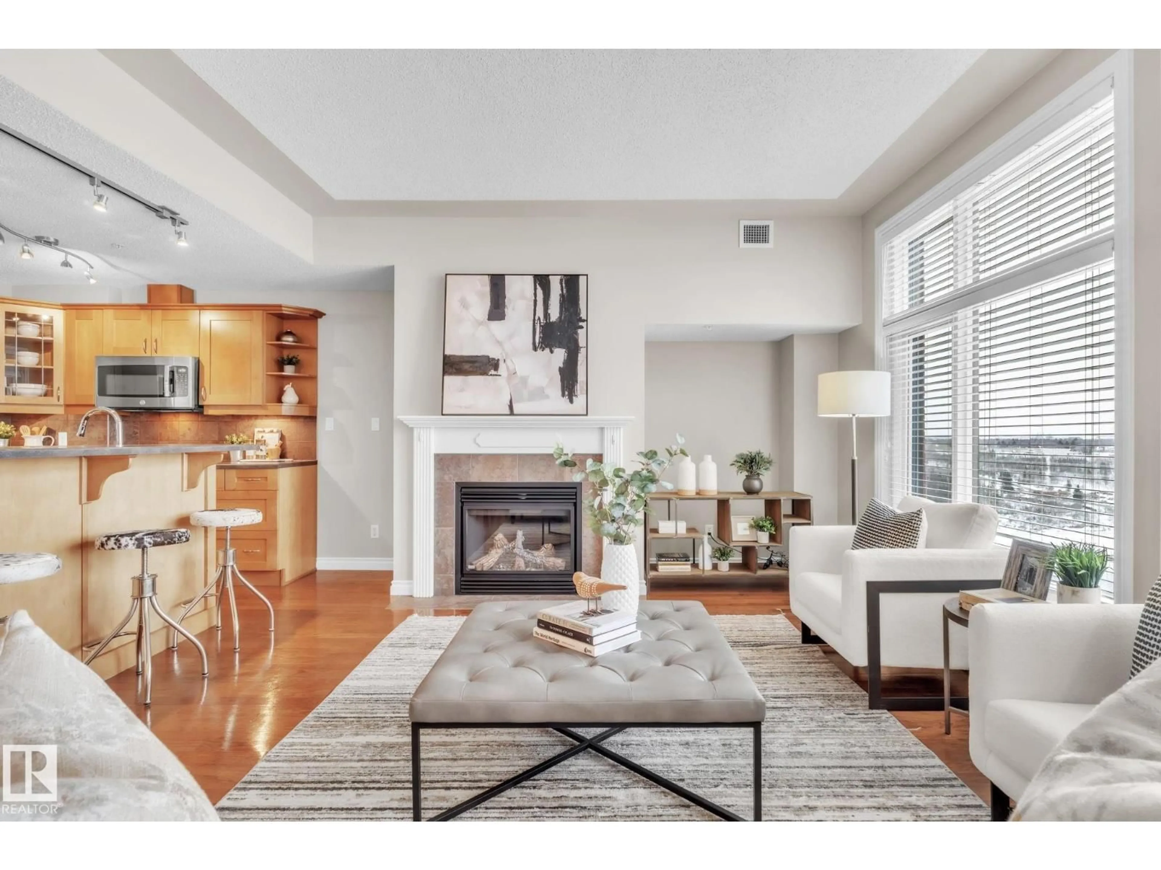 Living room with furniture, unknown for #706 - 9020 JASPER AV, Edmonton Alberta T5H3S8