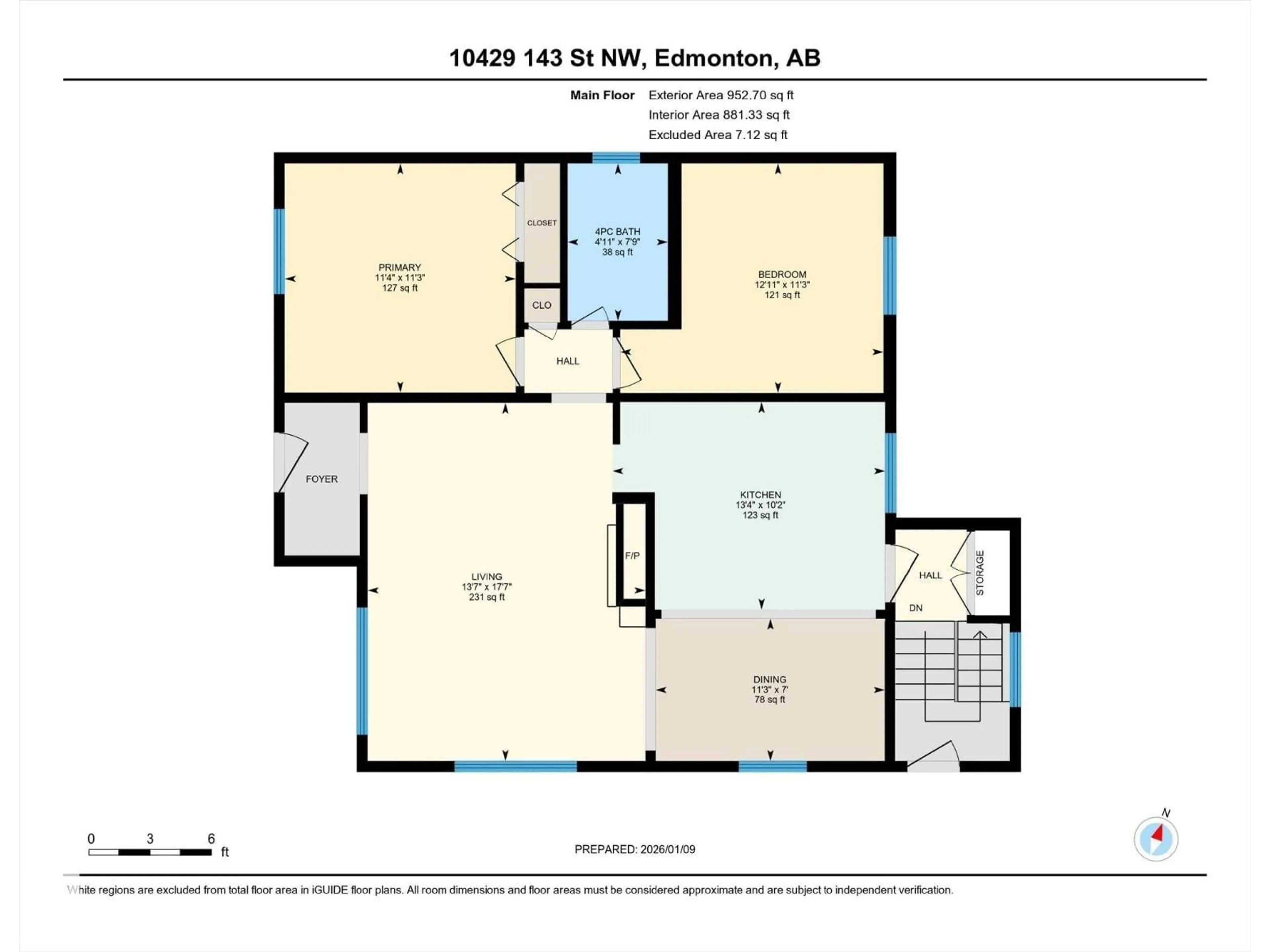 Floor plan for 10429 143 ST, Edmonton Alberta T5N2S5