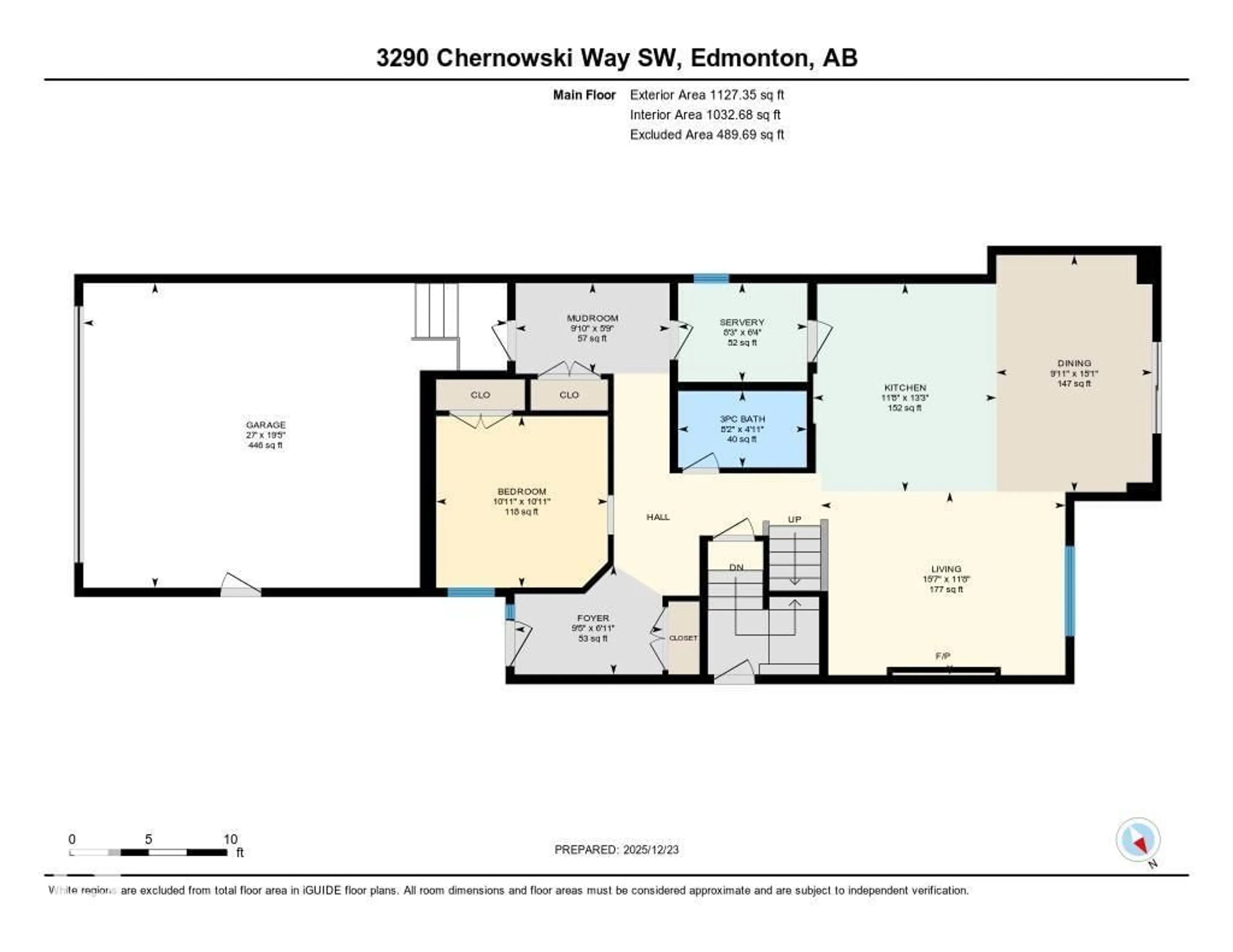 Floor plan for 3290 CHERNOWSKI WAY, Edmonton Alberta T6W5H2
