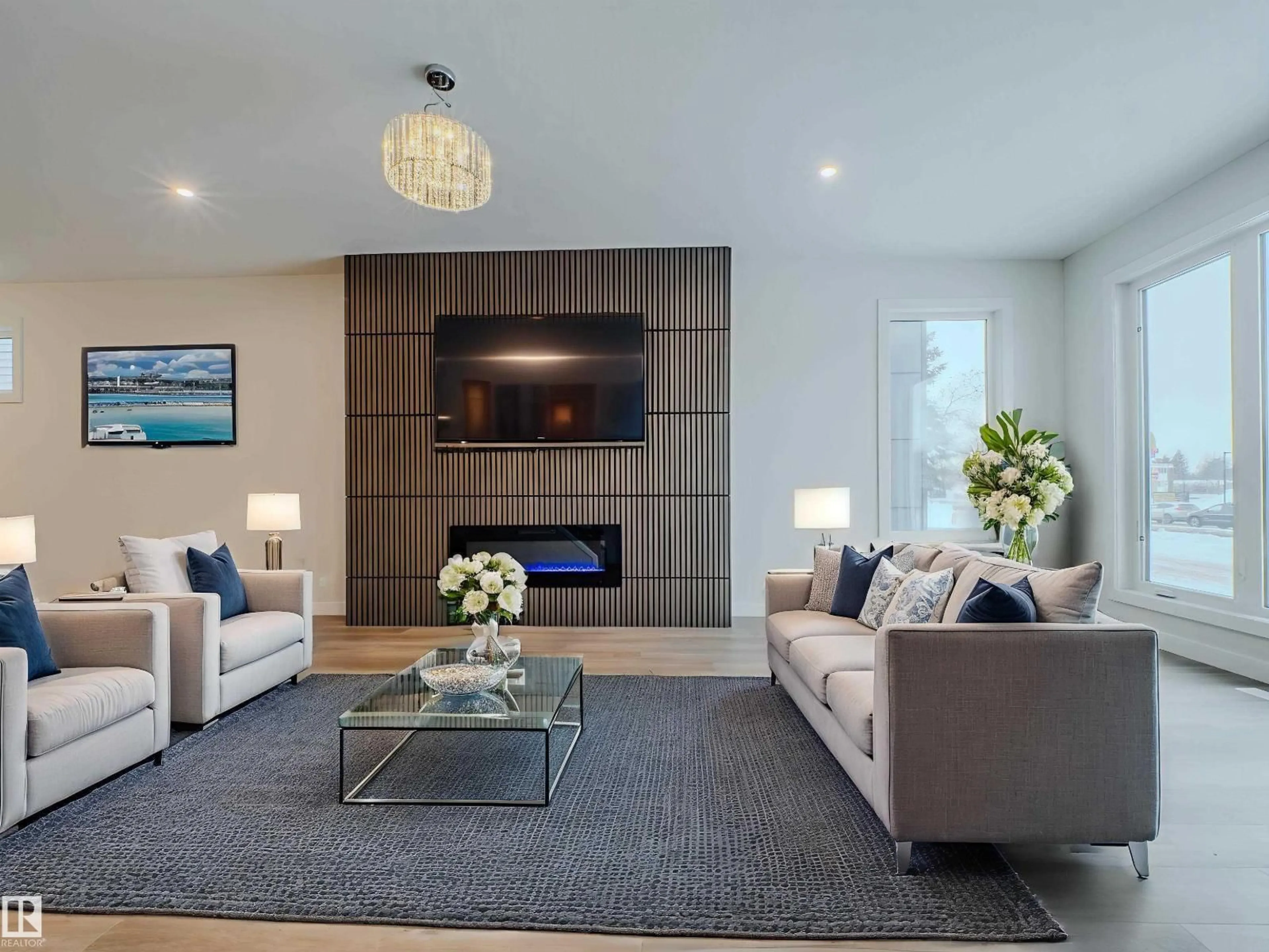 Living room with furniture, unknown for 8713 149 ST, Edmonton Alberta T5R1B5