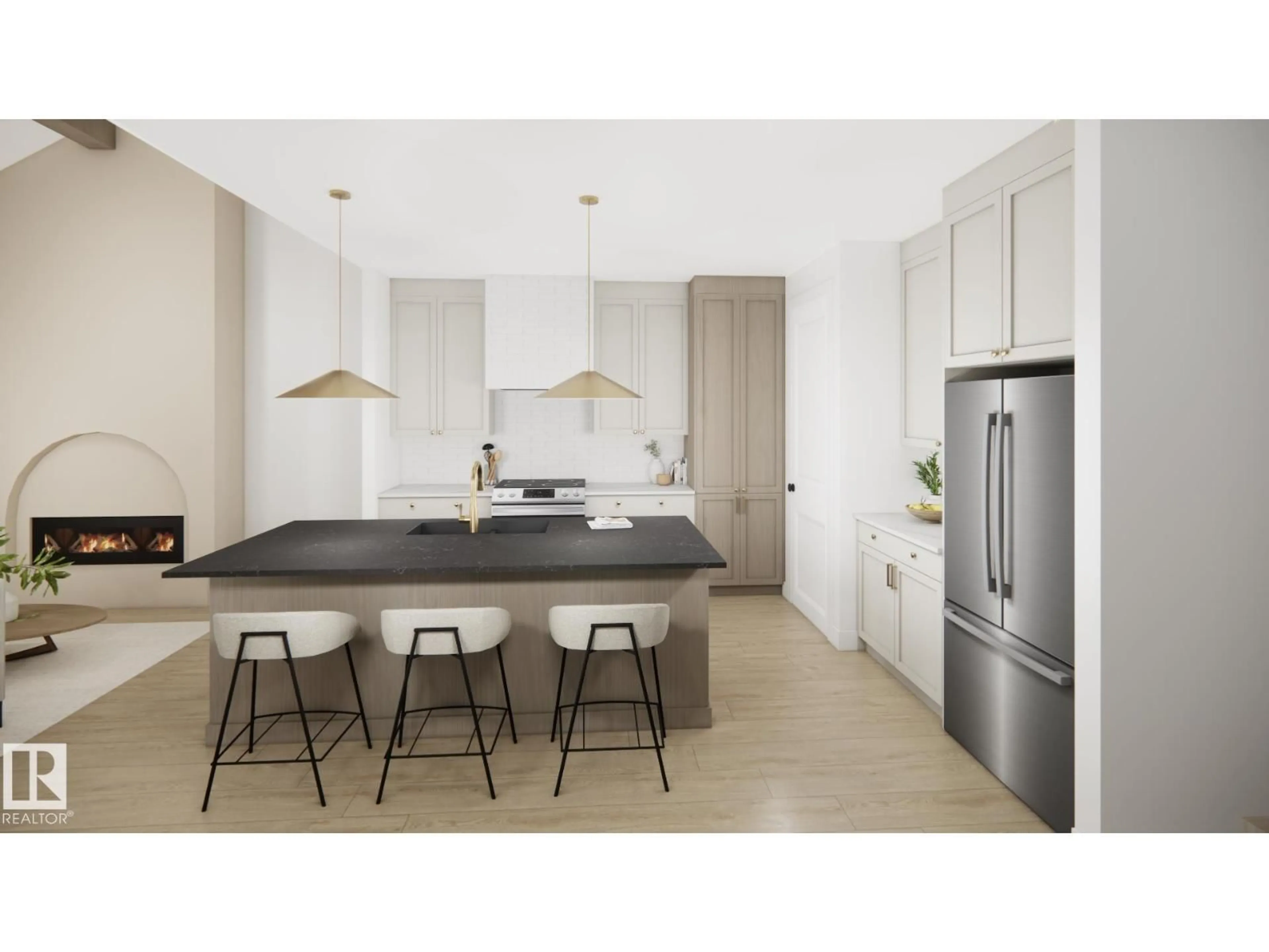 Contemporary kitchen, ceramic/tile floor for 21 SYDWYCK CI, Spruce Grove Alberta T7X4C9