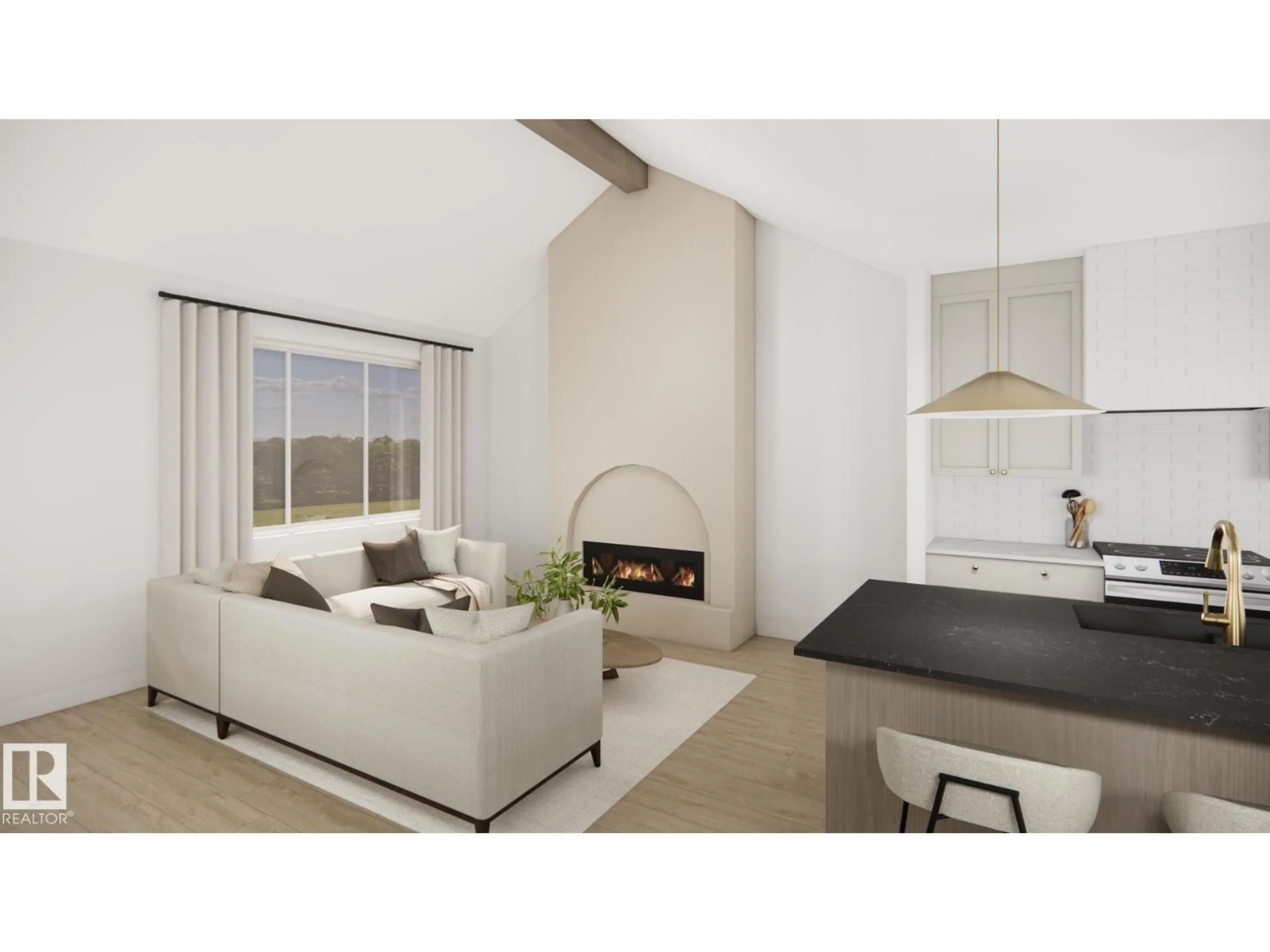 Living room with furniture, ceramic/tile floor for 21 SYDWYCK CI, Spruce Grove Alberta T7X4C9