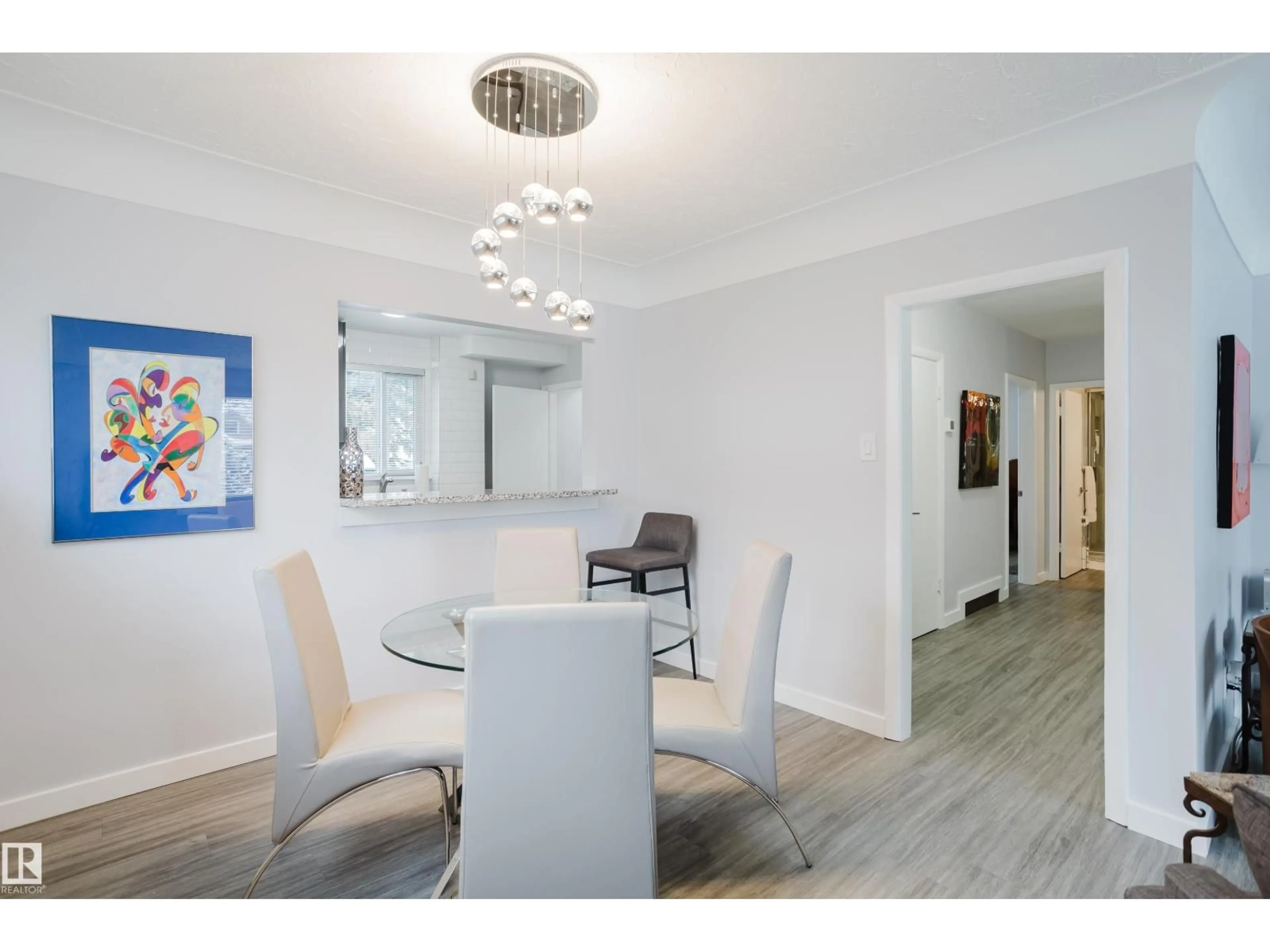 Dining room, wood/laminate floor for 11708 130 ST, Edmonton Alberta T5J1A1